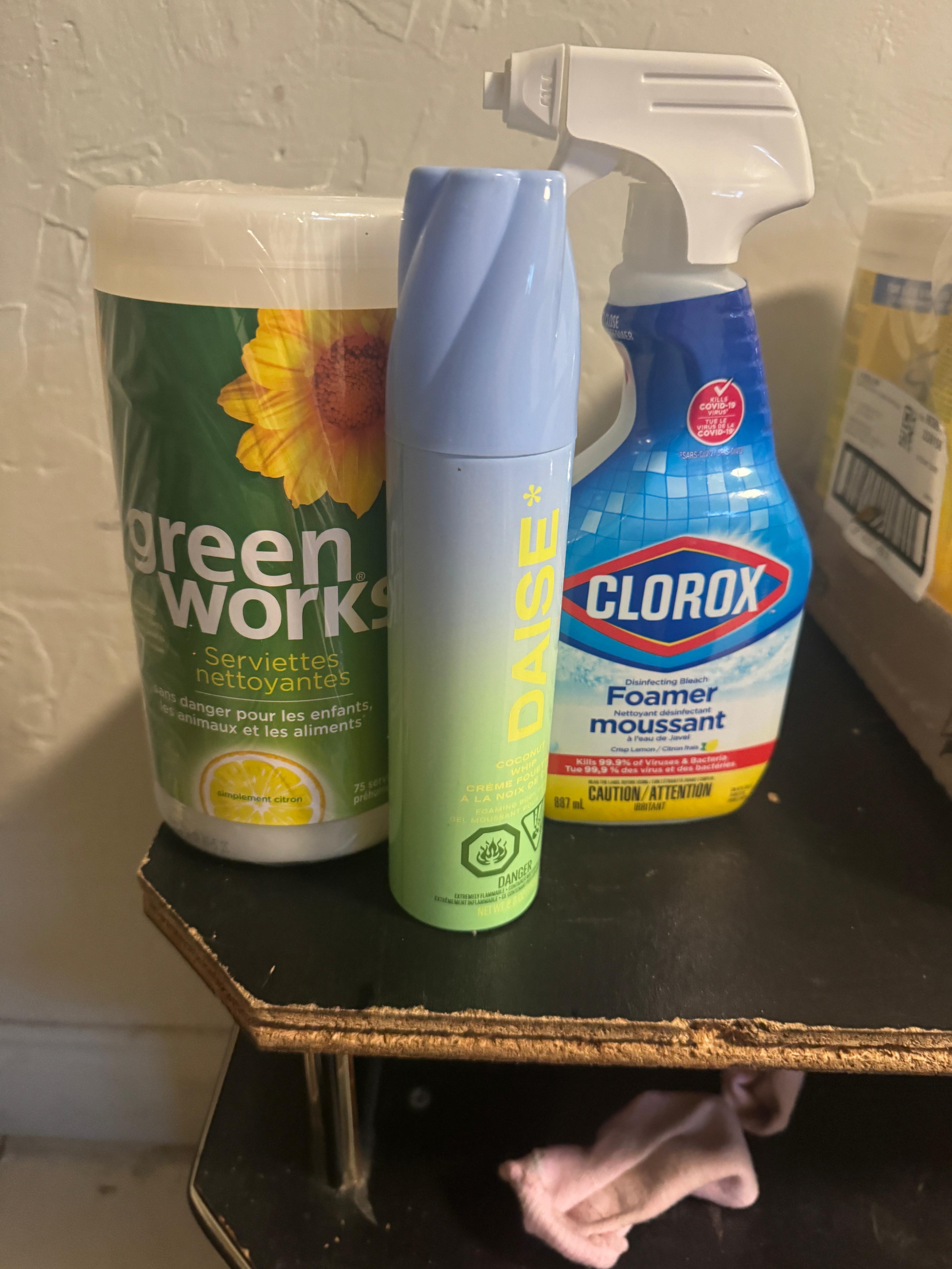 Clorox , Green Works Wipes & Daise Coconut Whip
