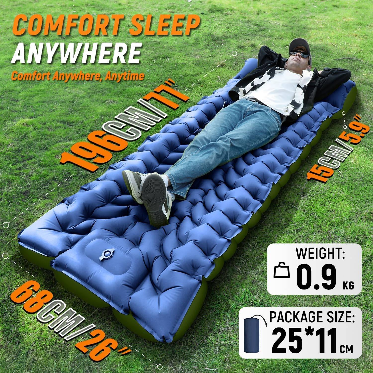 Myxslop Camping Sleeping Pad, Self Inflating