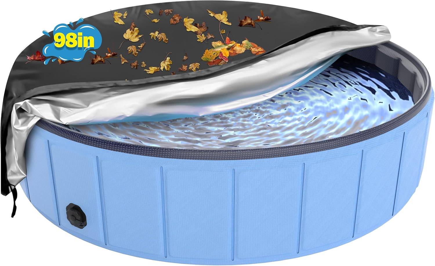 Large Foldable Dog Pool Cover, Hyperzoo 98 Inch