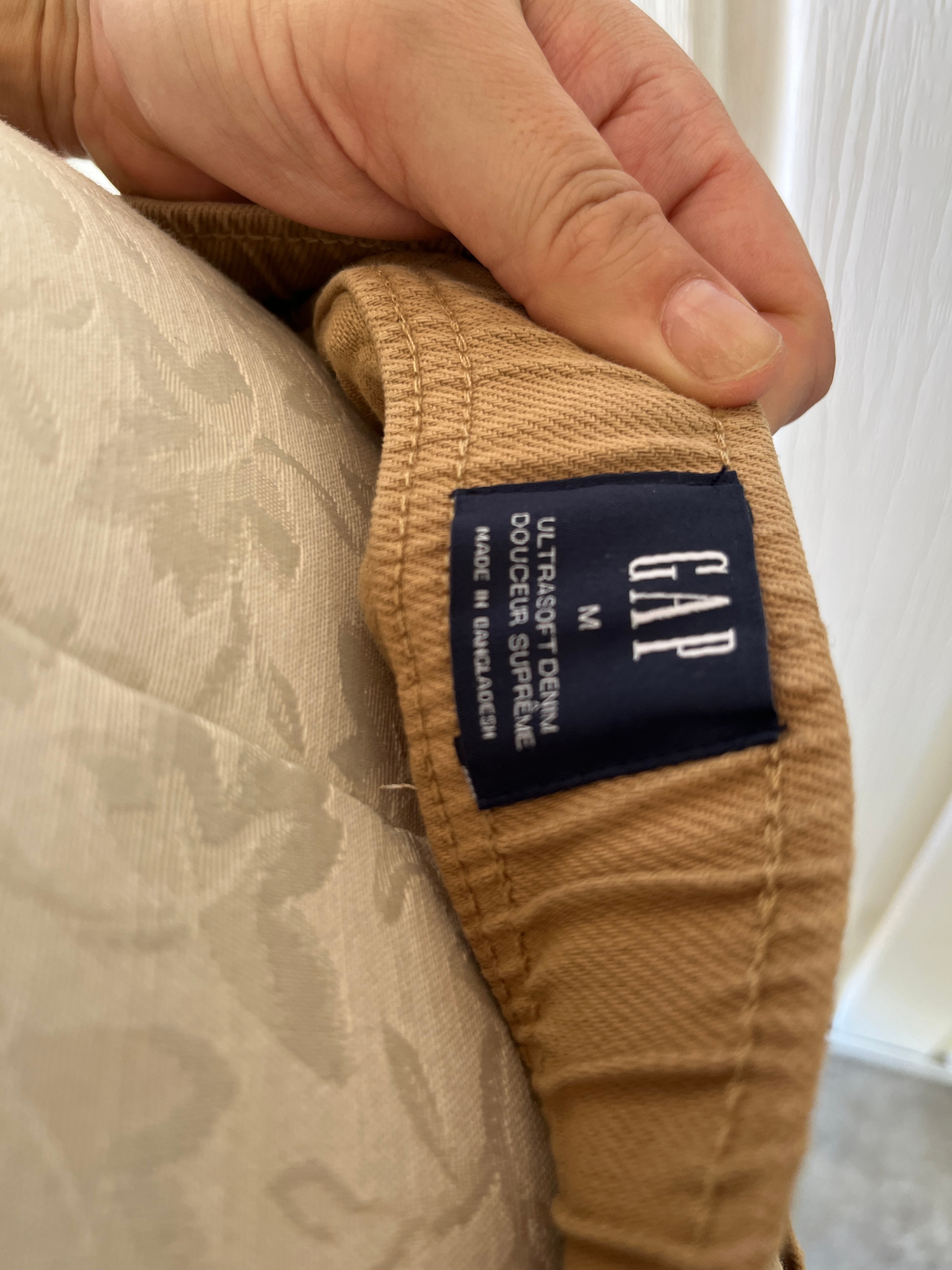 Gap Ultrasoft Denim Pants Size M Tan - photo 4