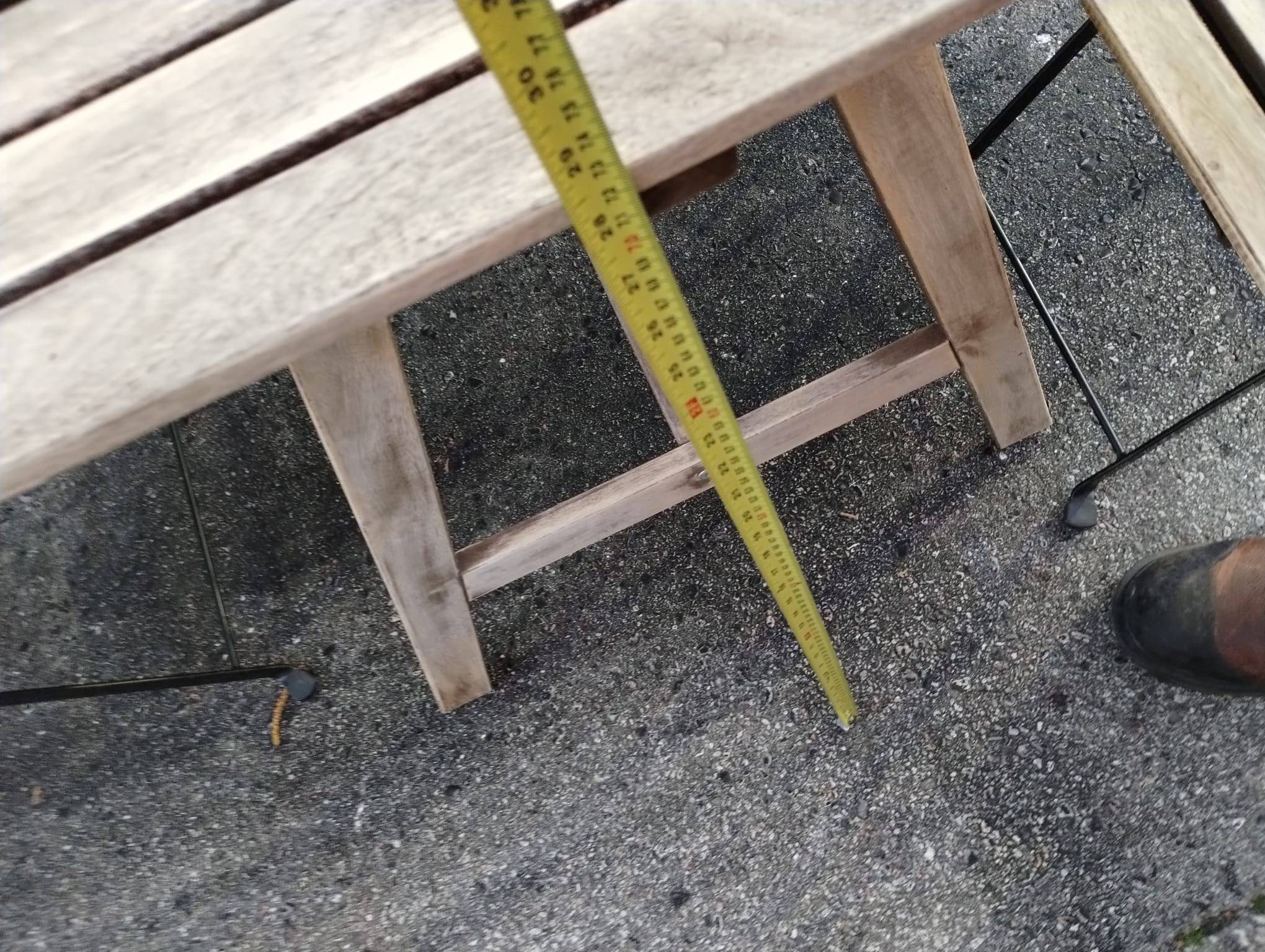 Outdoor Metal and Wood Table and Chair Set - photo 5