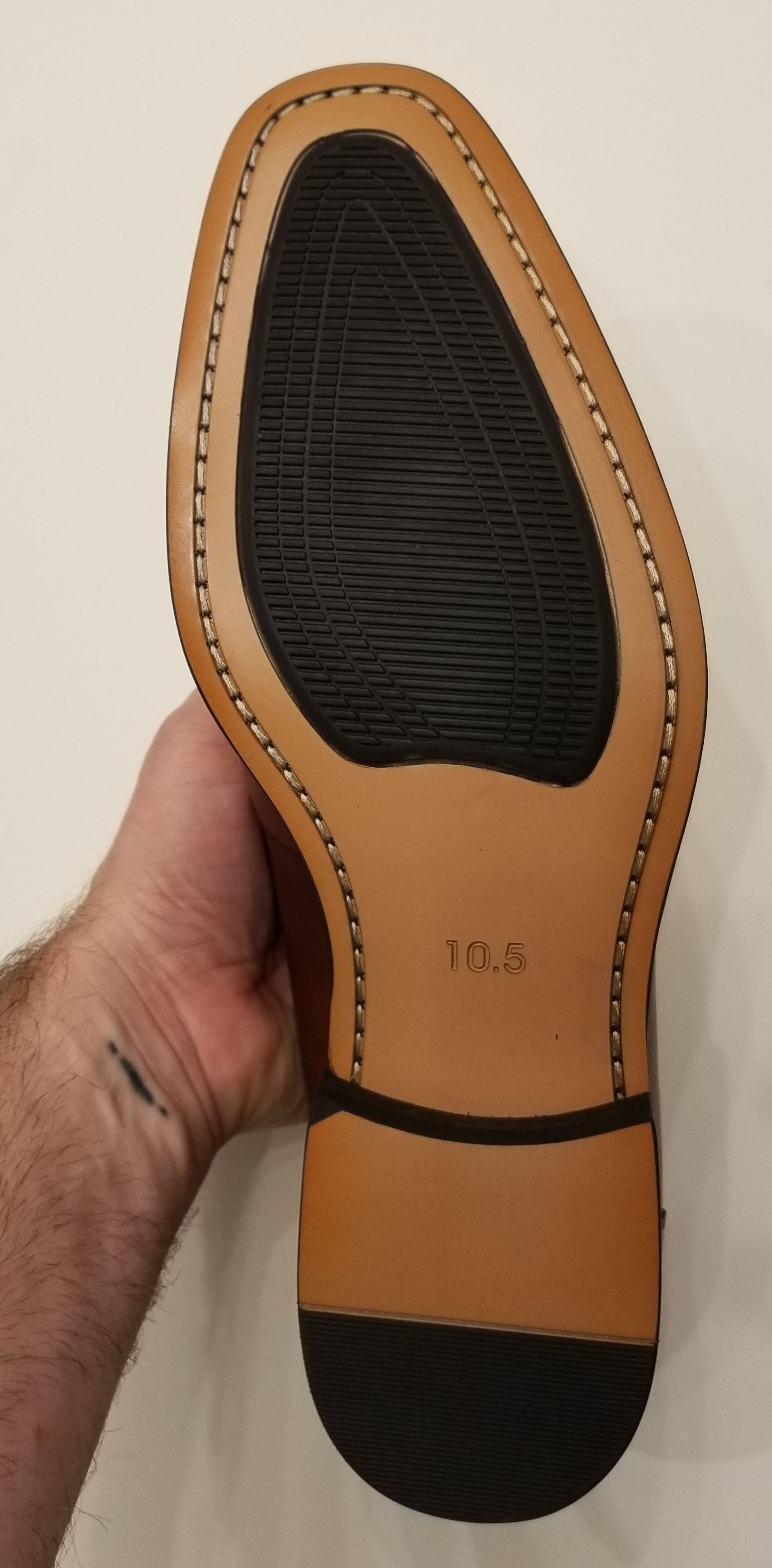 Brand New handmade men's leather slip on loafers - Size 10.5 - photo 3