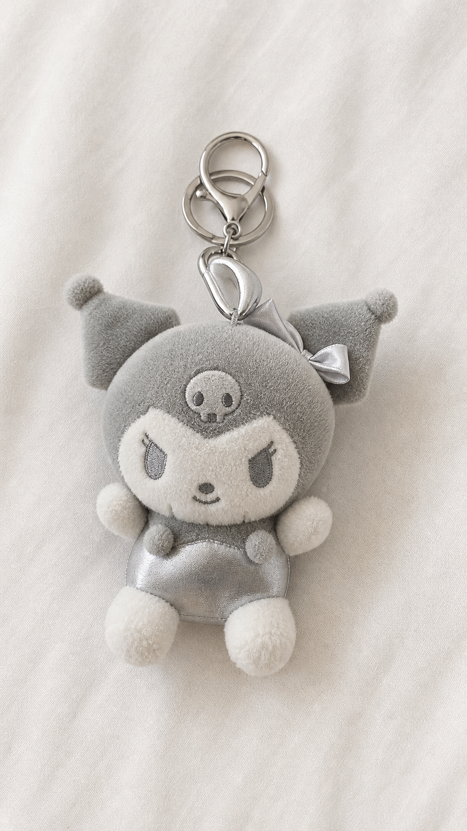 Kuromi-style Plush Keychain / Bag Charm