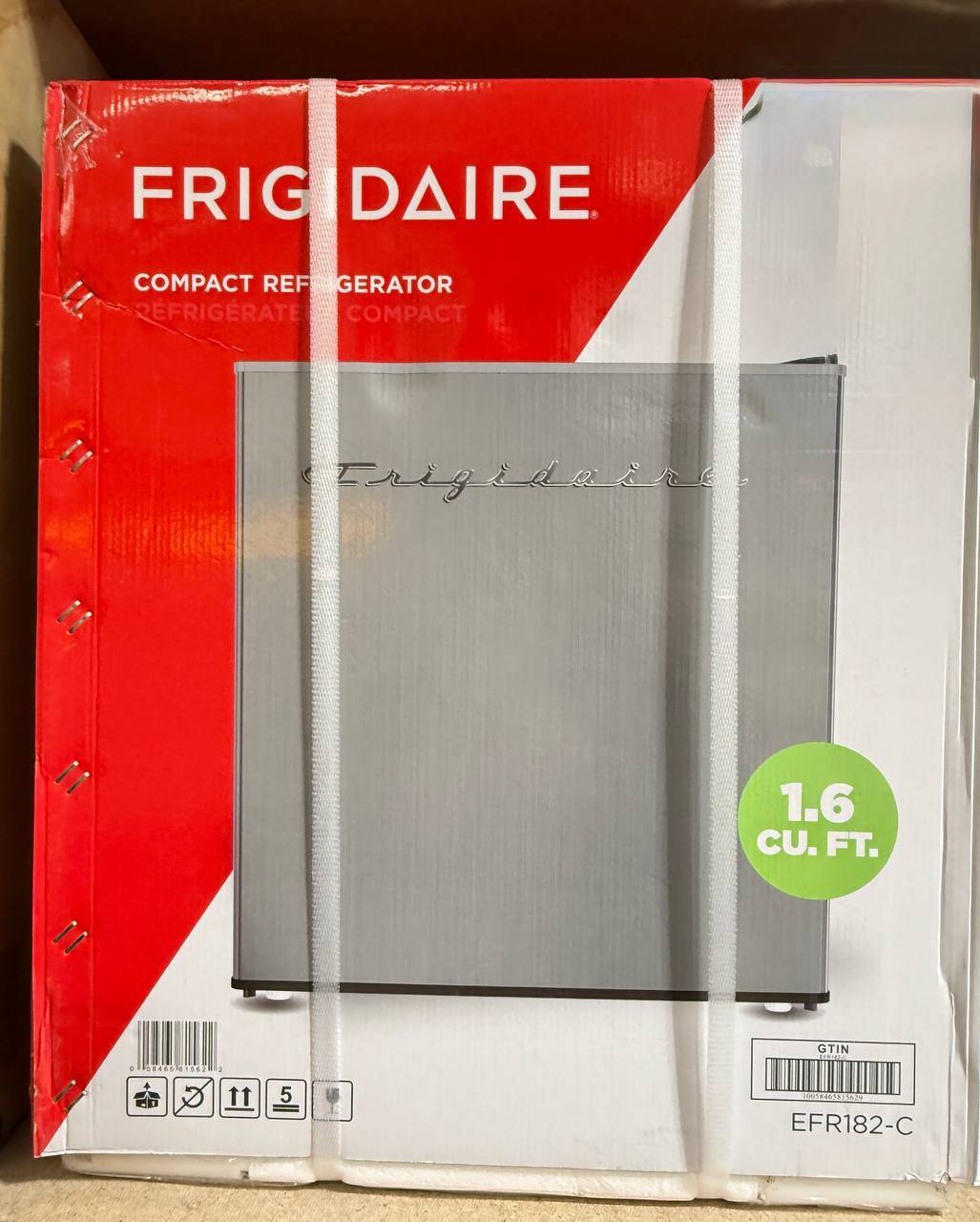 Brand New Frigidaire EFR182-C Compact Stainless Steel Refrigerat