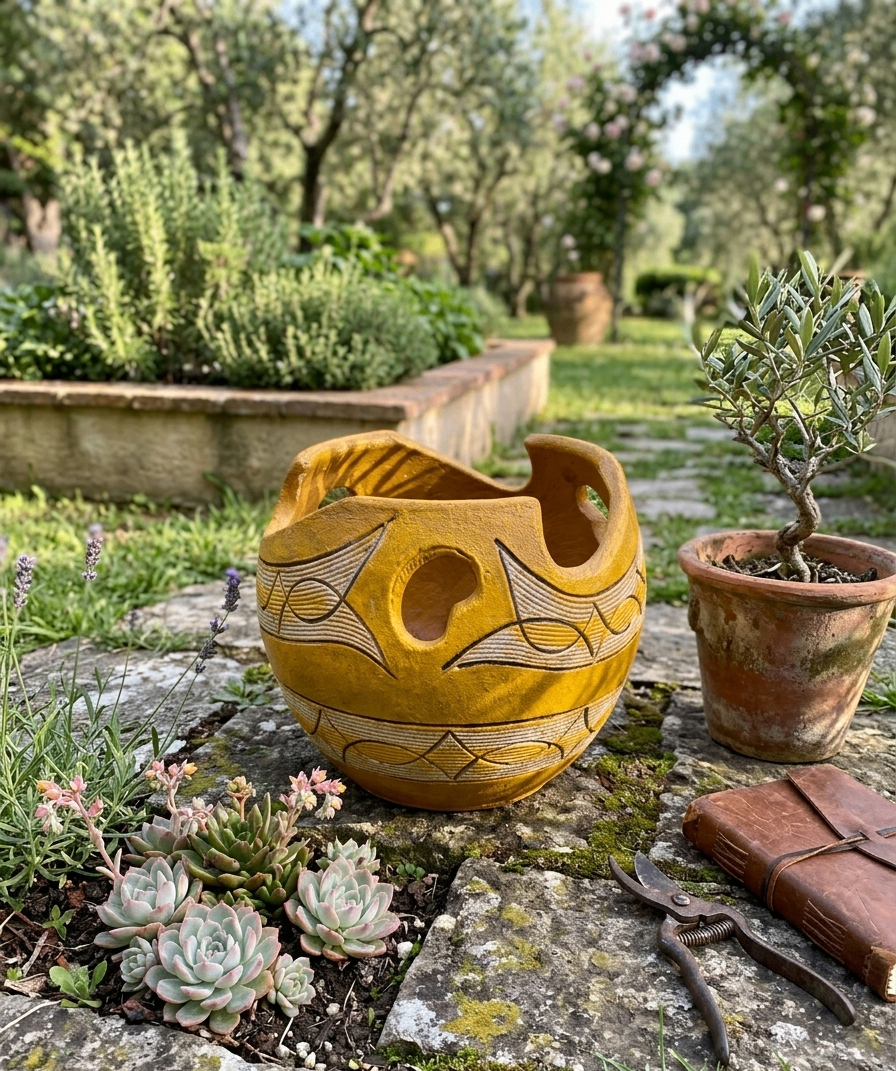 Yellow Decorative Pot