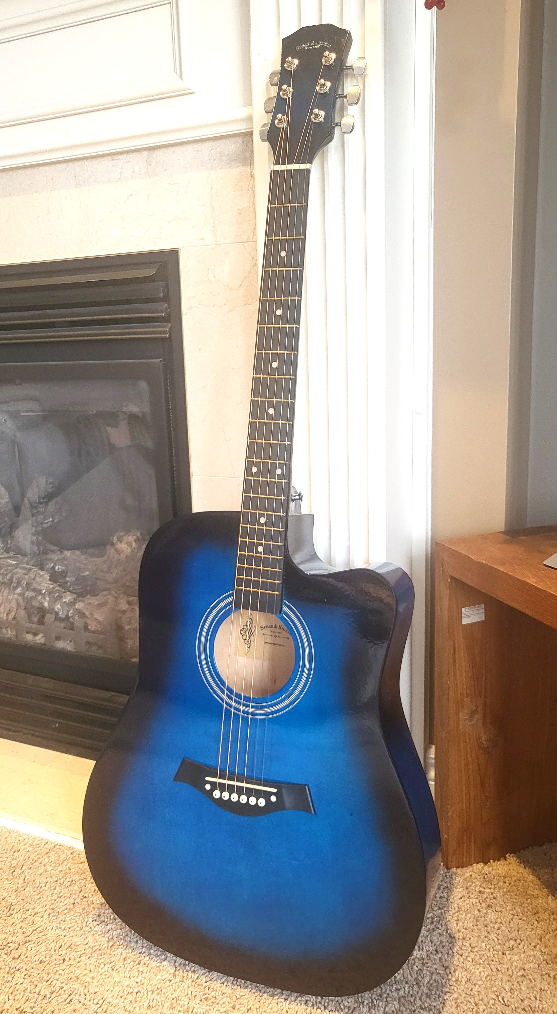 Brand New Acoustic guitar for beginners full size adults Blue