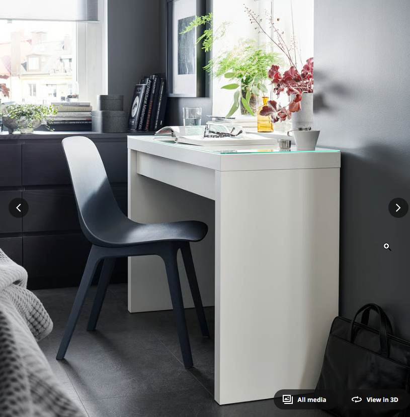 IKEA MALM Dressing table, white with glass top, 120 x 41 x 78 cm - photo 5