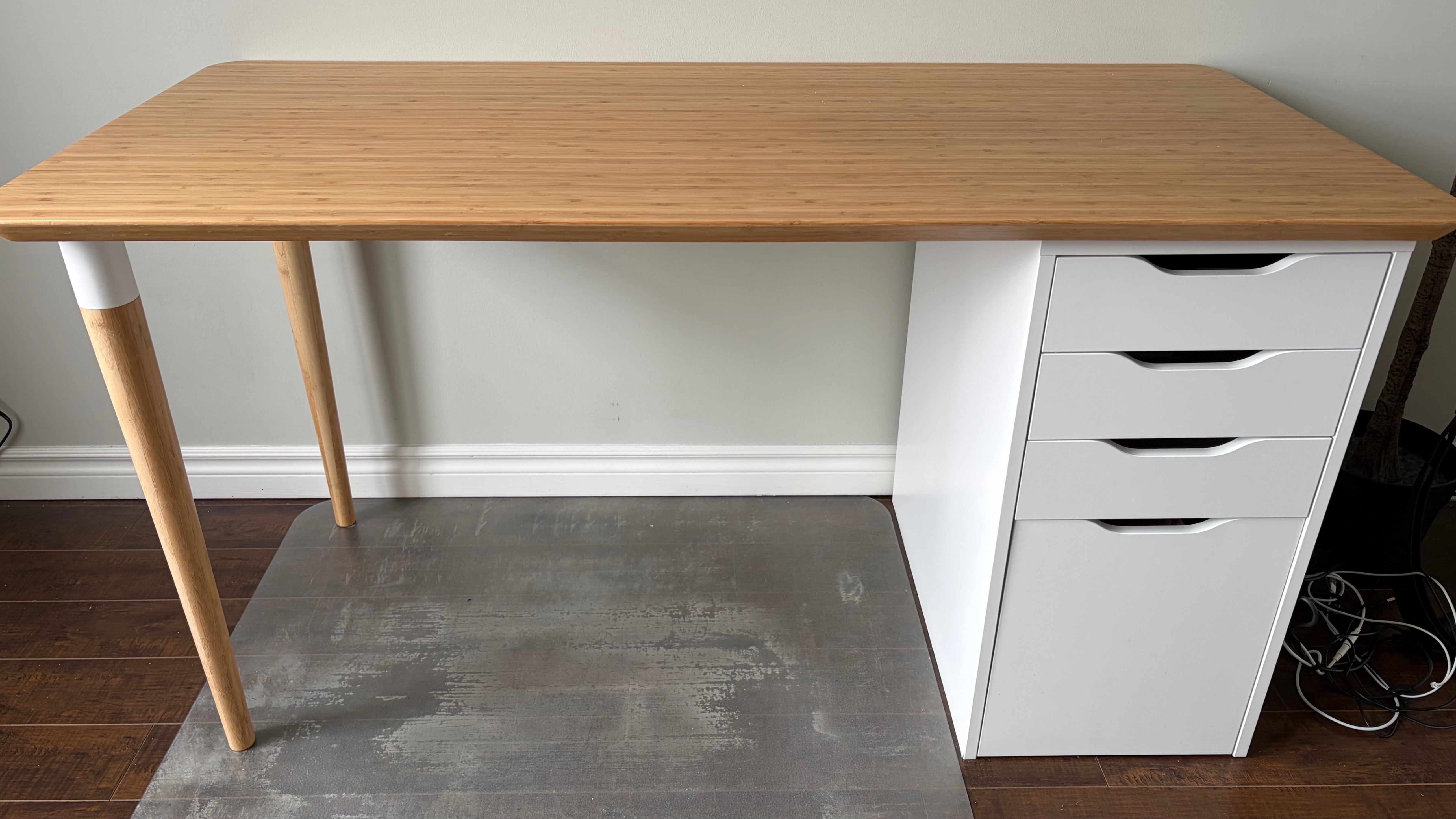 IKEA Desk Setup – ALEX Drawers with HILVER Tabletop