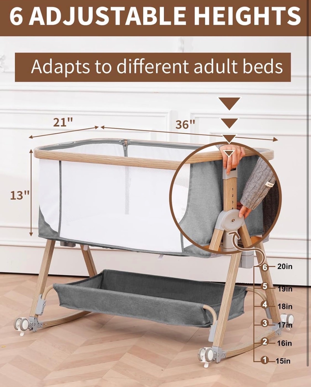 NEW: 3-in-1 Baby Bassinet Bedside Sleeper Waterproof Soft Sheet - photo 3