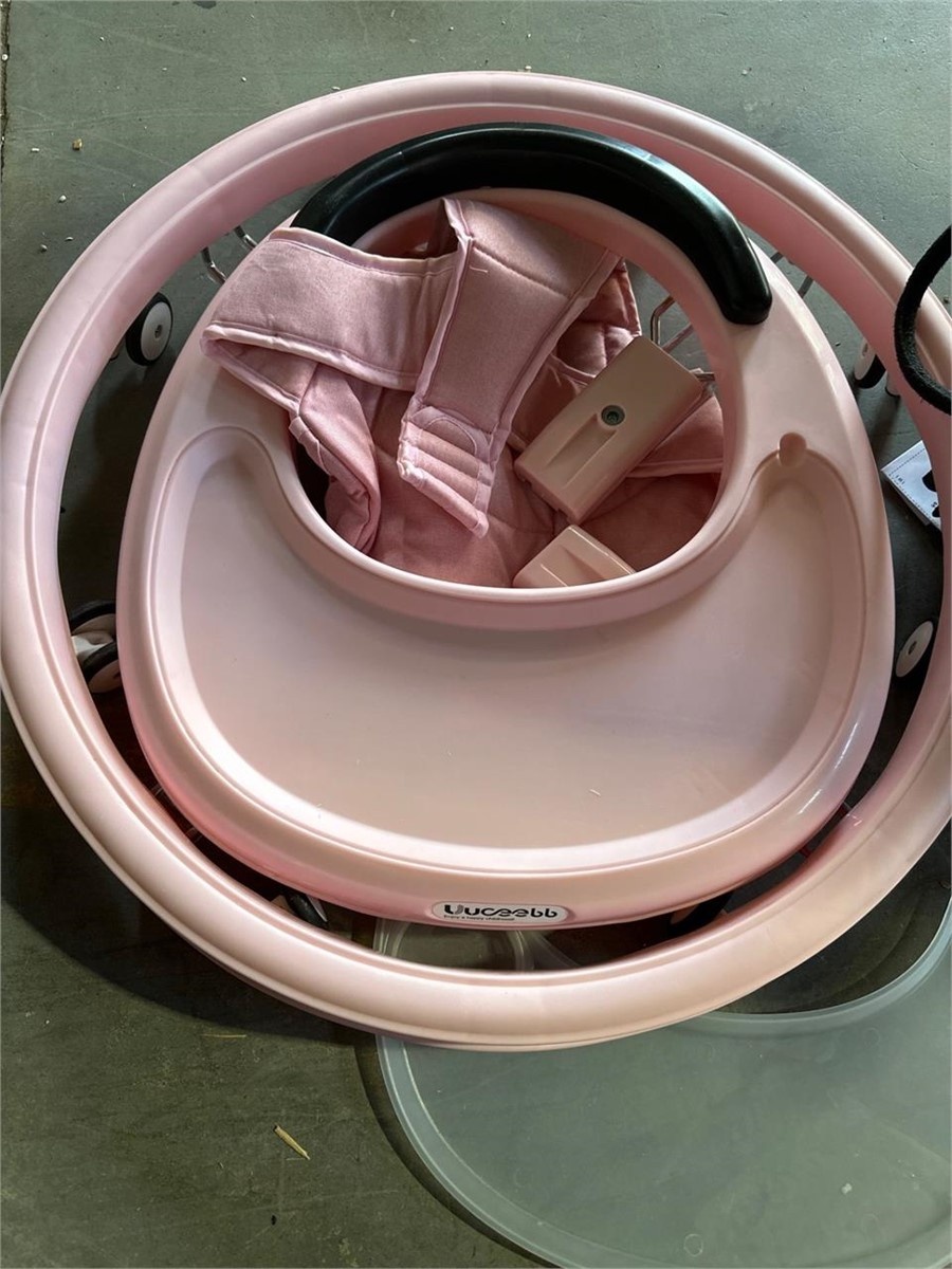 Pink Baby Walker with Tray and Brakes - photo 5