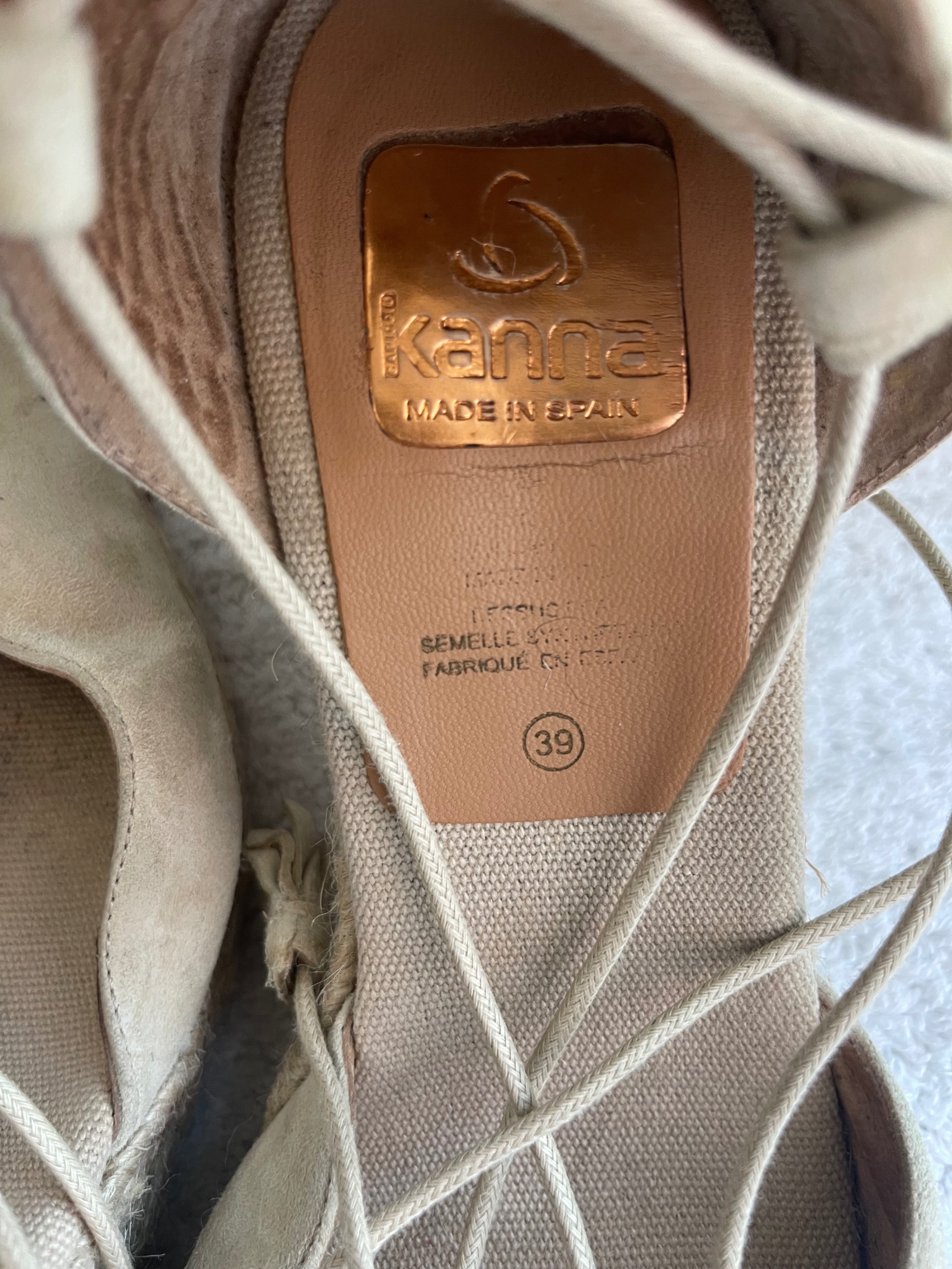 Kanna Tan Suede Espadrille Wedges (Size 8.5) - photo 5