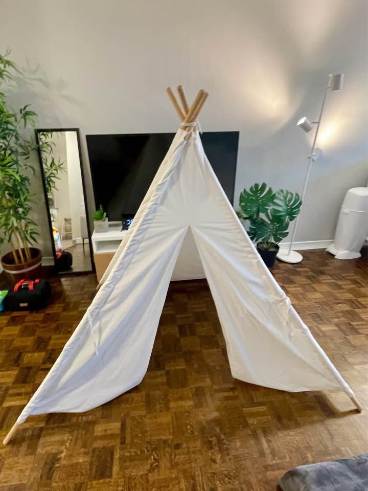 Kids Teepee Canvas Foldable Tent - photo 3