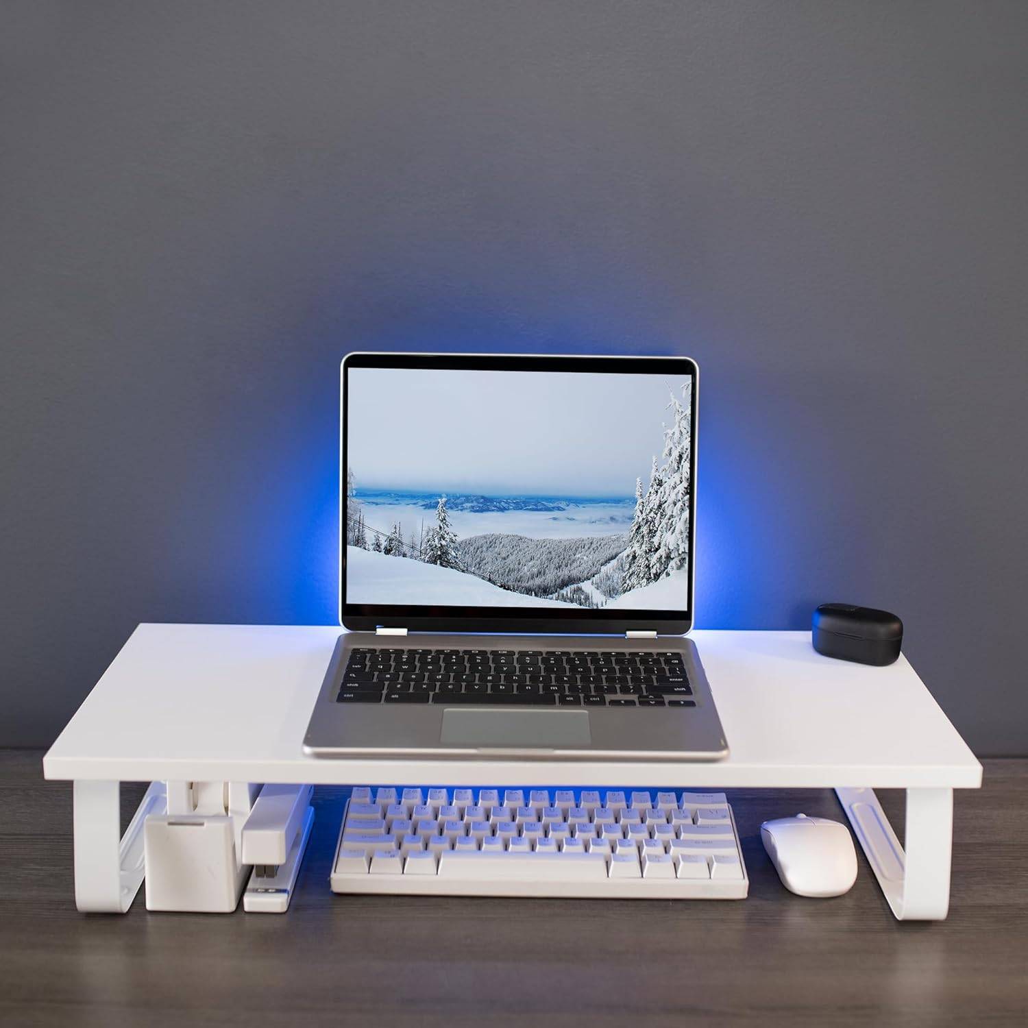 New VIVO Monitor Stand Wood & Steel Desktop Riser