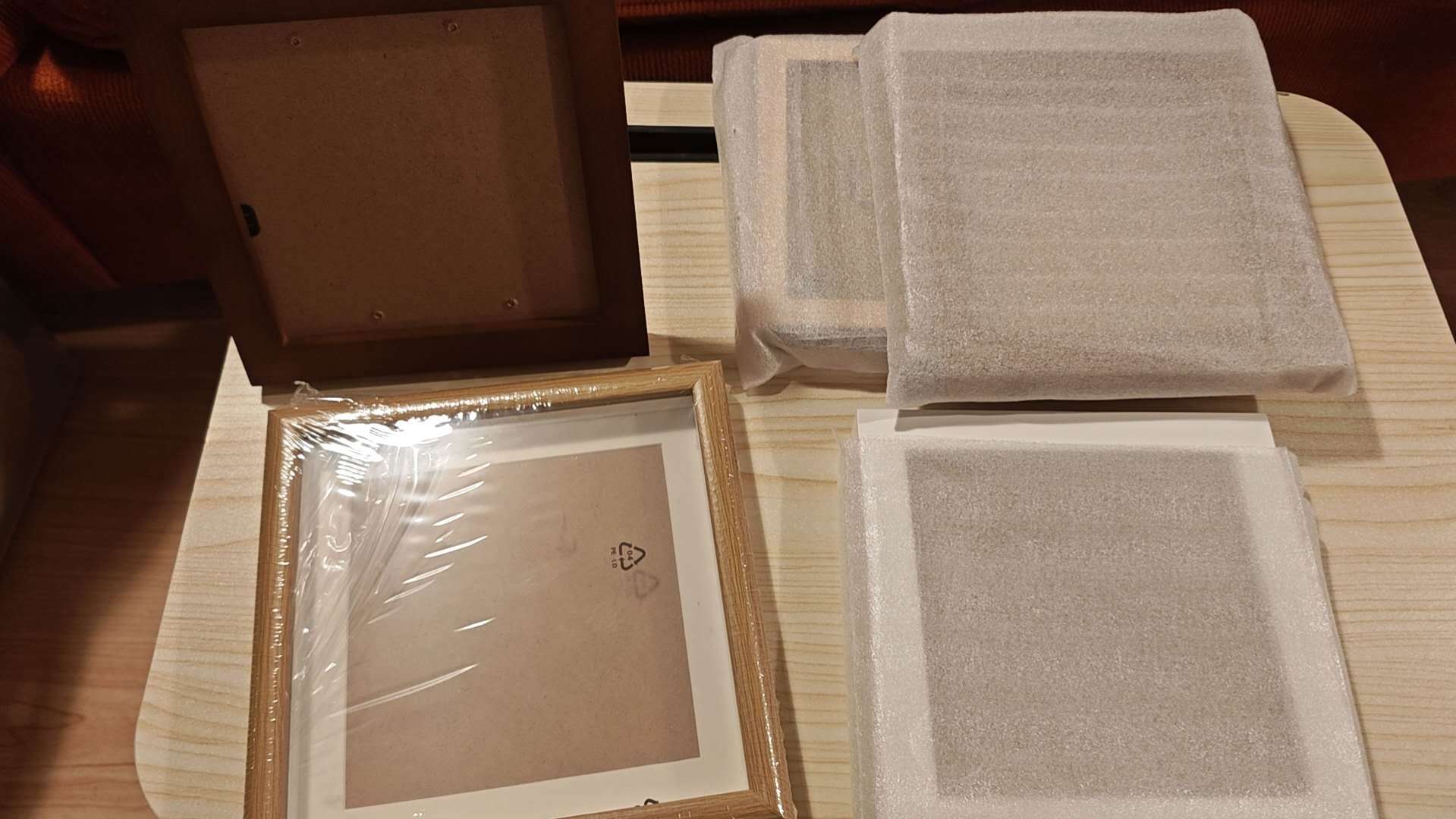 20cm Wooden Square Photo Frames with Stand