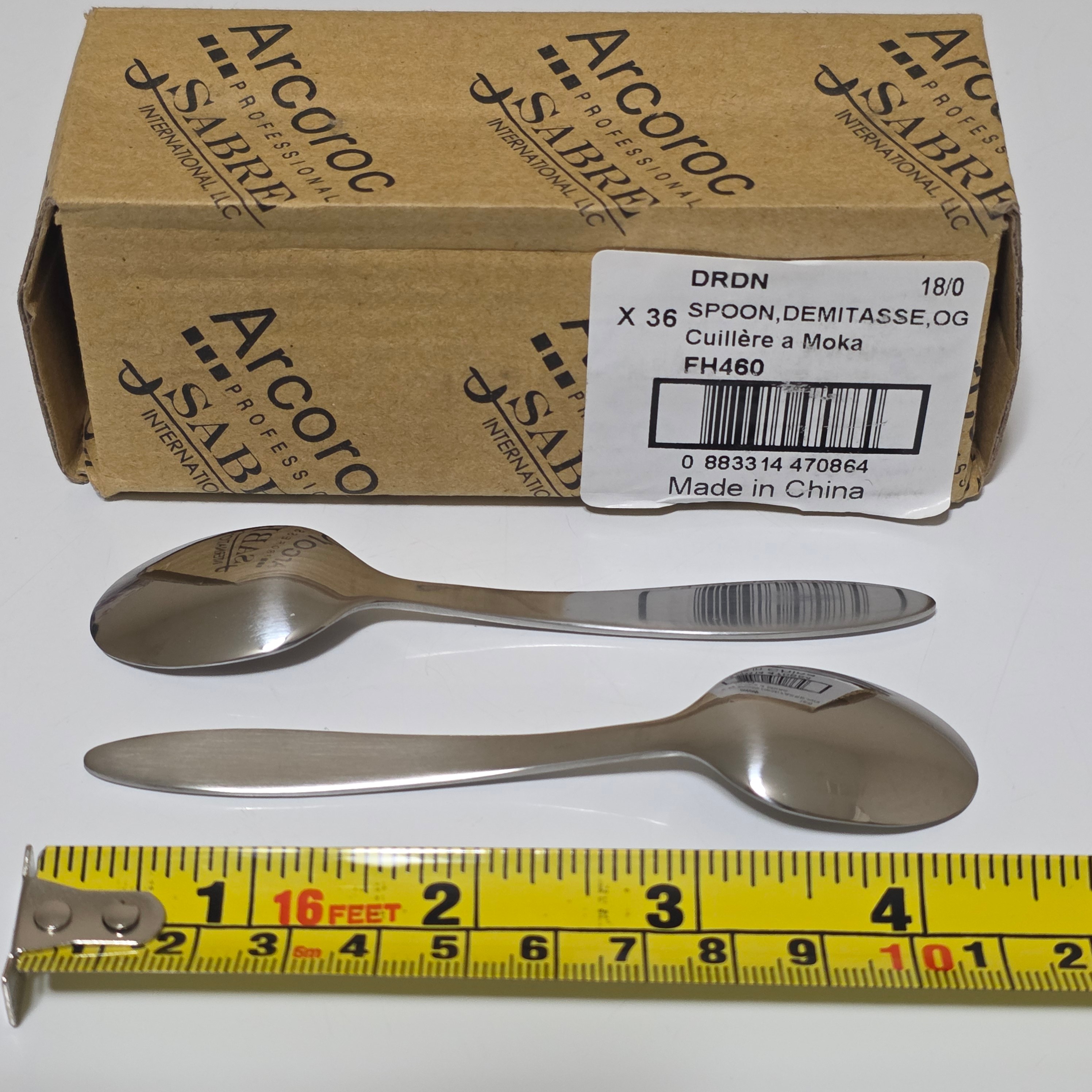 New Arcoroc Sabre Demitasse Spoons Stainless Steel - photo 2