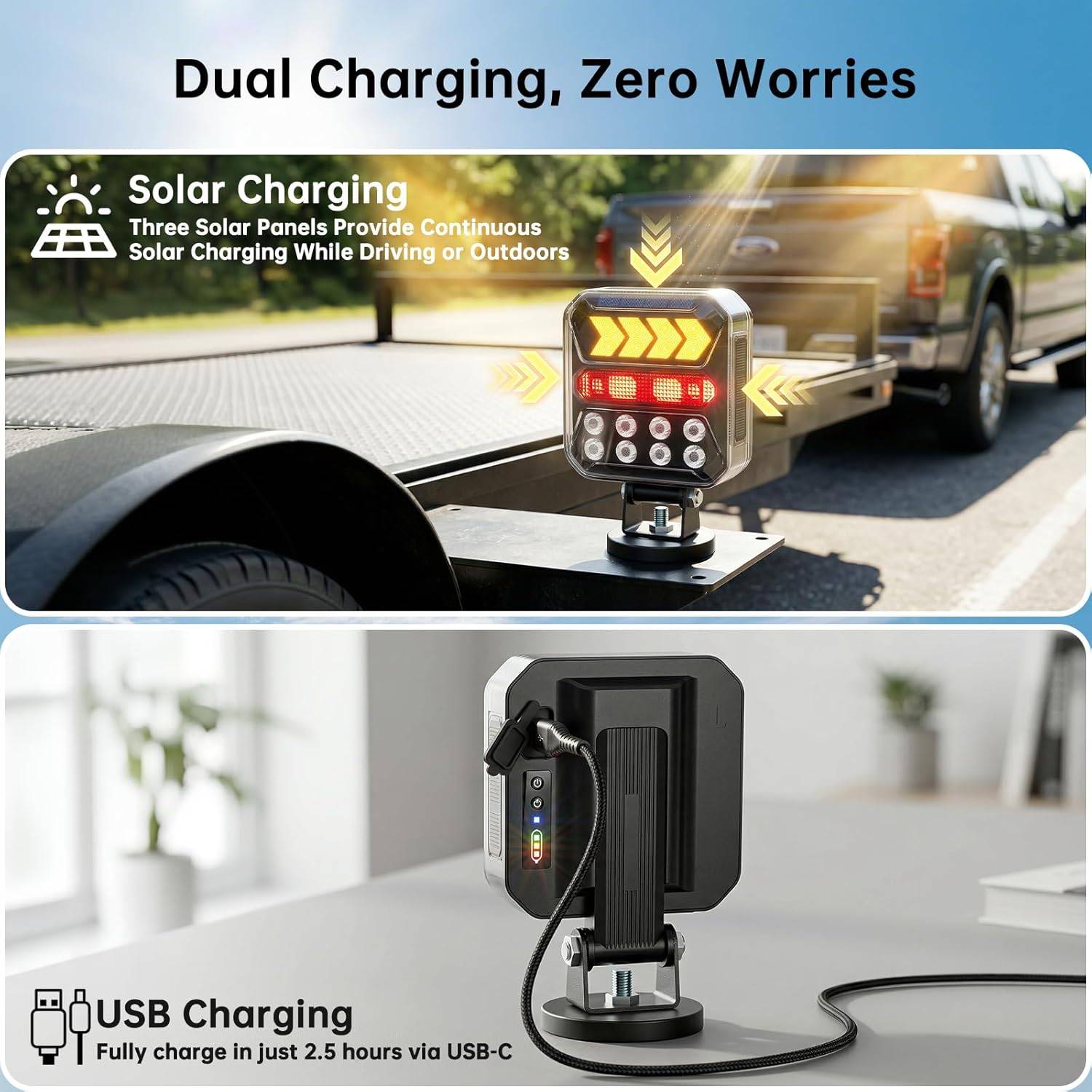 Solar Wireless Trailer Lights – Turn/Brake/Run/Stop/Alert Modes - photo 3