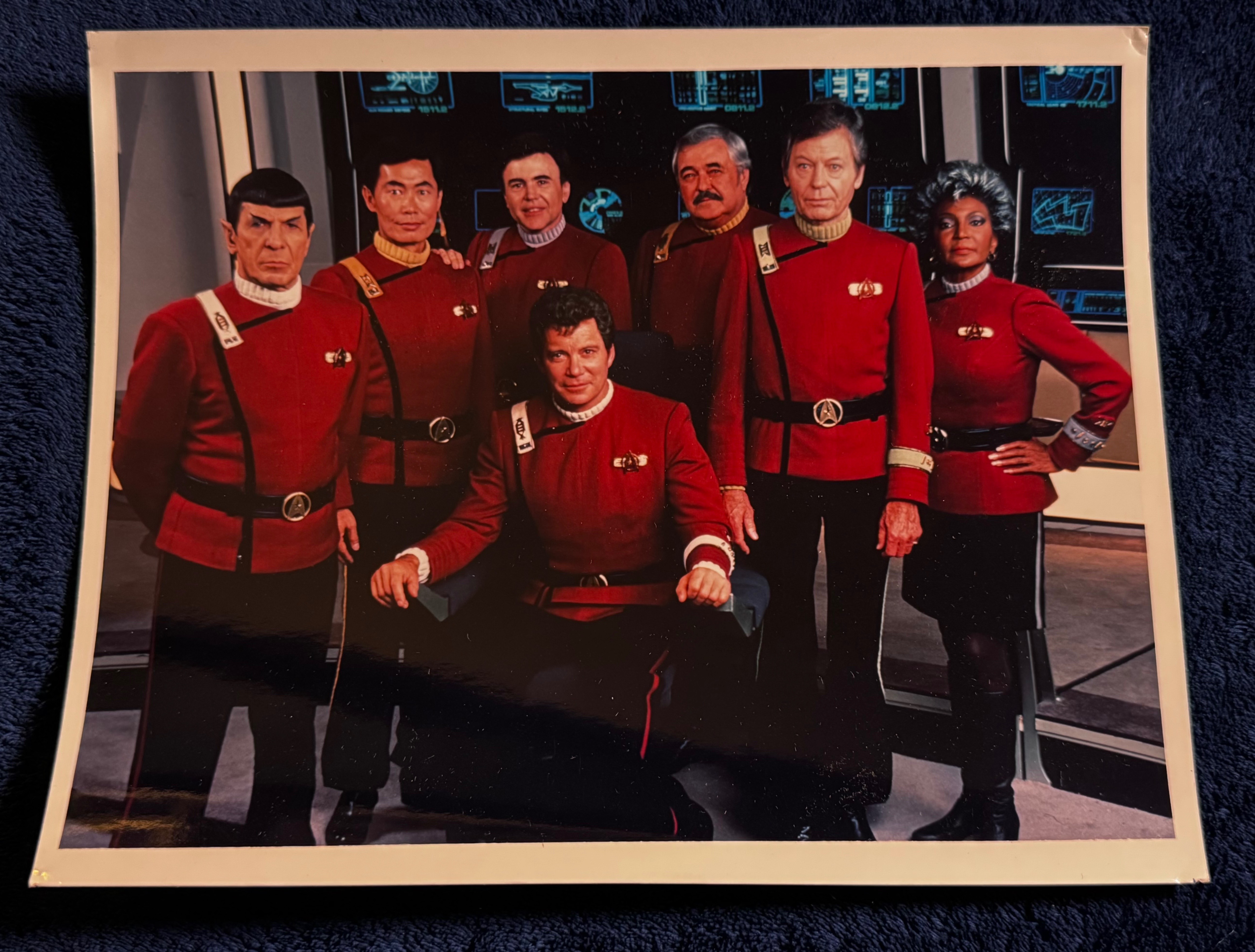 Star Trek II Kirk Spock McCoy Uhura Scotty Sulu Chekhov photo