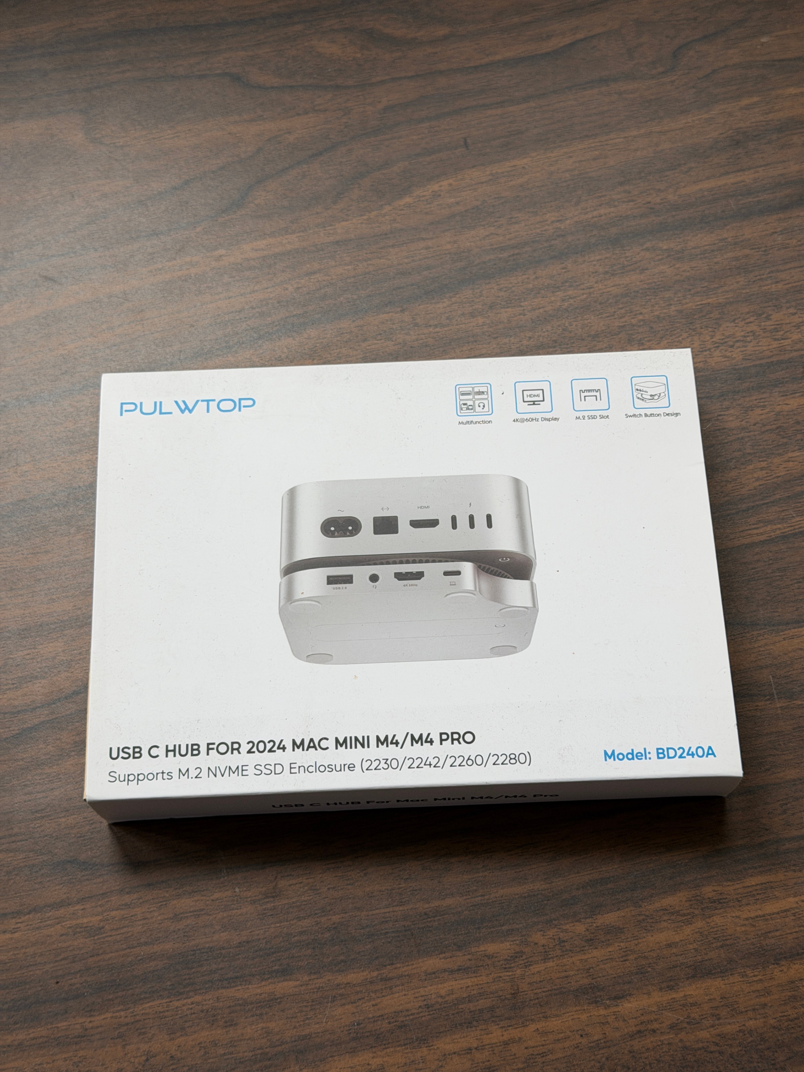 Mac mini M4 Dock with M.2 SSD Enclosure - PULTOP