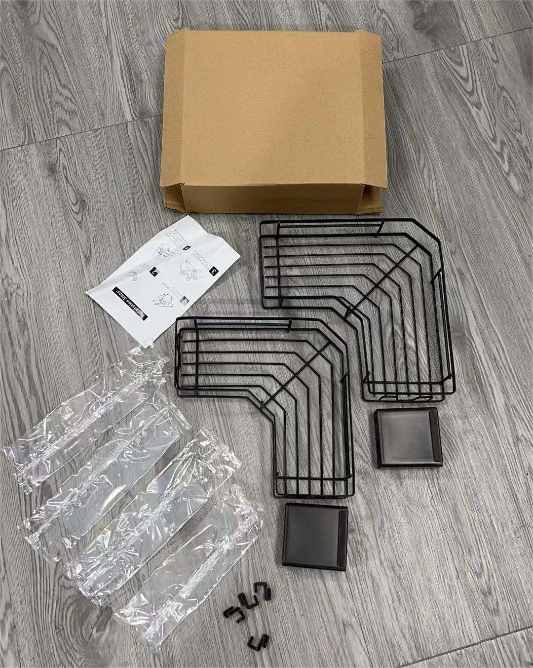 A Set of 2 Metal Shower Shelf Set
