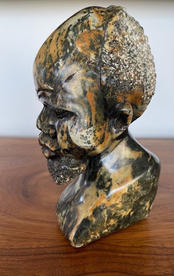 Hand-Carved African Stone Bust – Artisan Sculpture - photo 3
