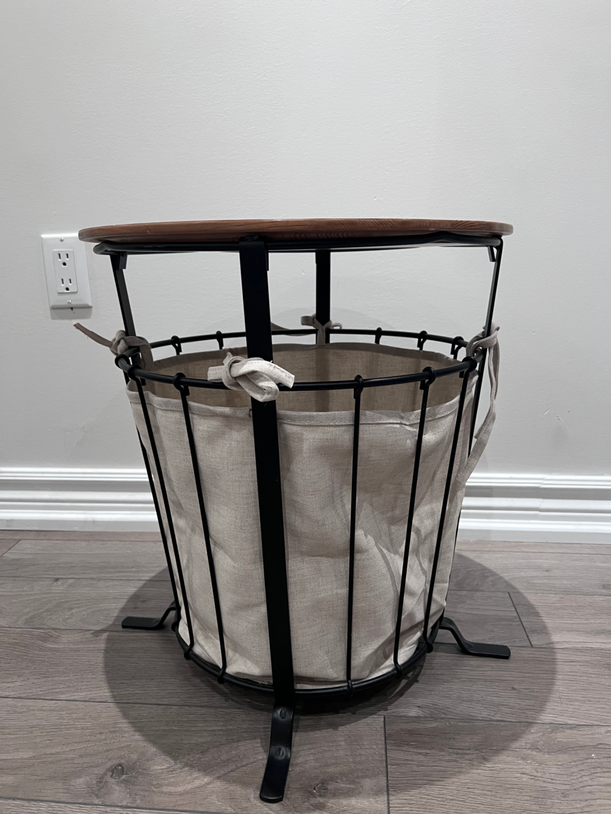 IKEA GUALÖV Storage Table - Black/Pine