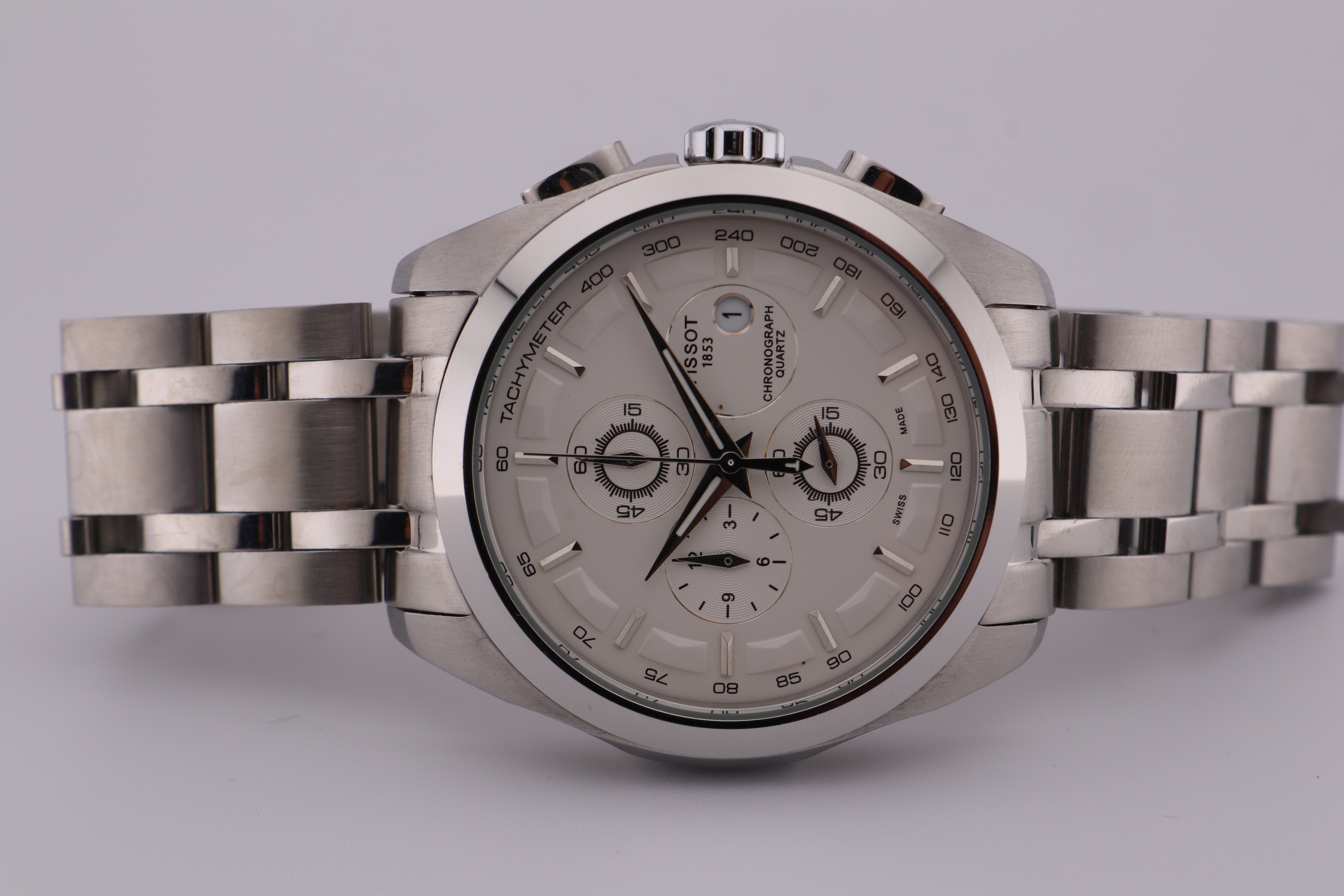Tissot 1853 Couturier Tachymeter Chronograph Quartz Wrist Watch - photo 4
