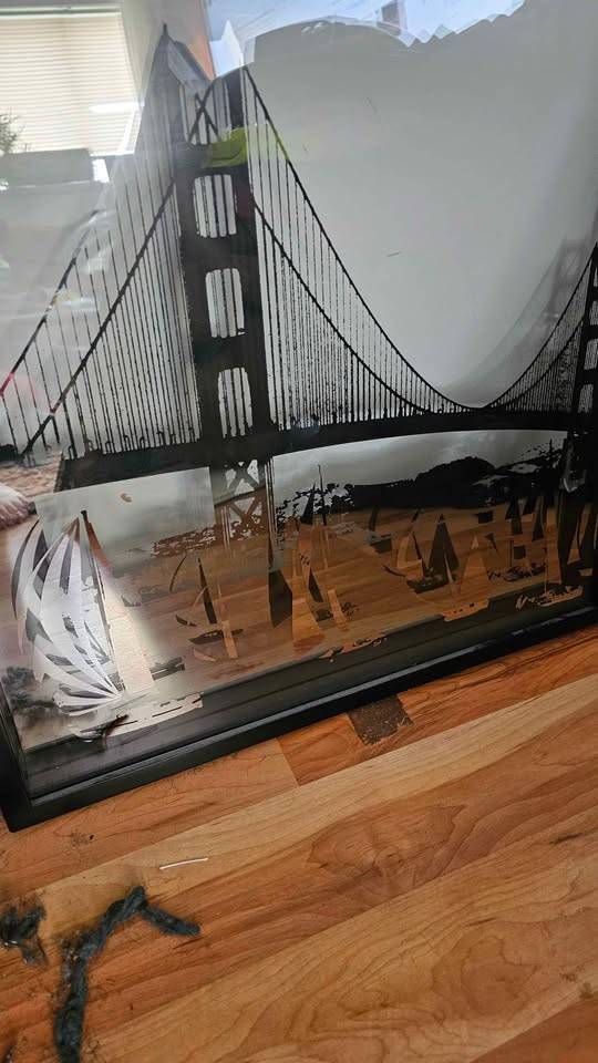 Framed Golden Gate Bridge Art - photo 3