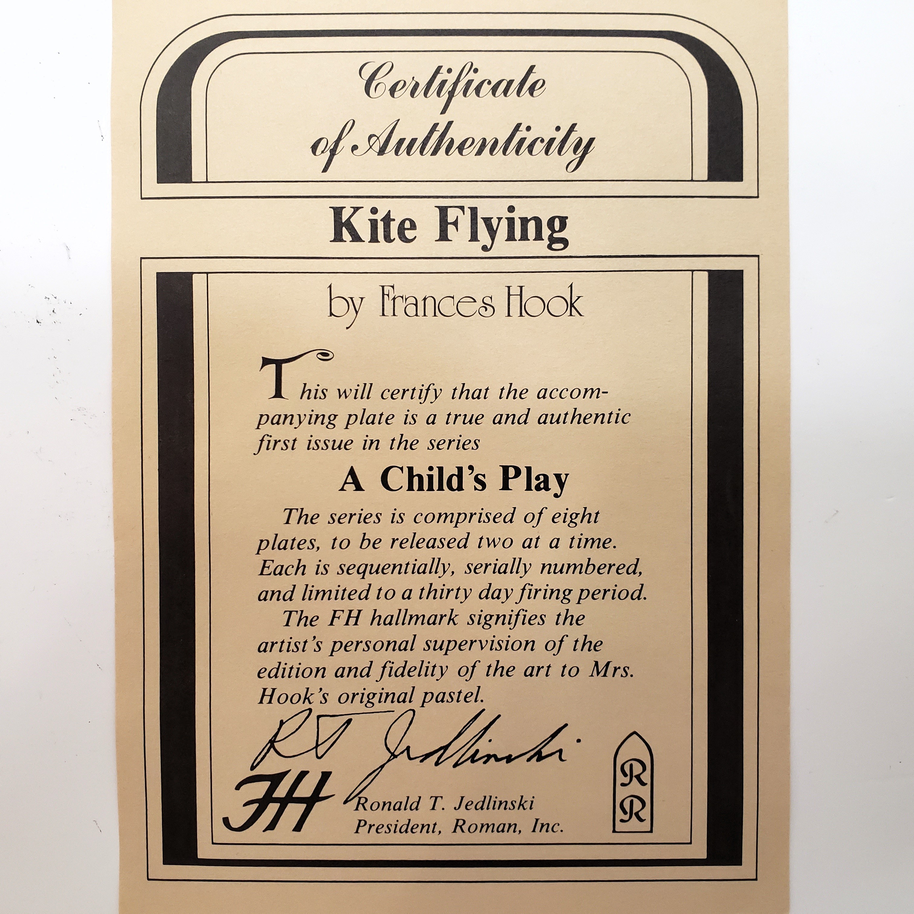 Kite Flying by Frances Hook A Child’s Play Series Plate - photo 3