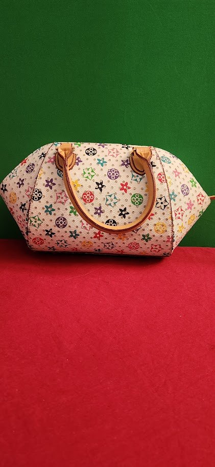 Multicolor Monogram Style Handbag