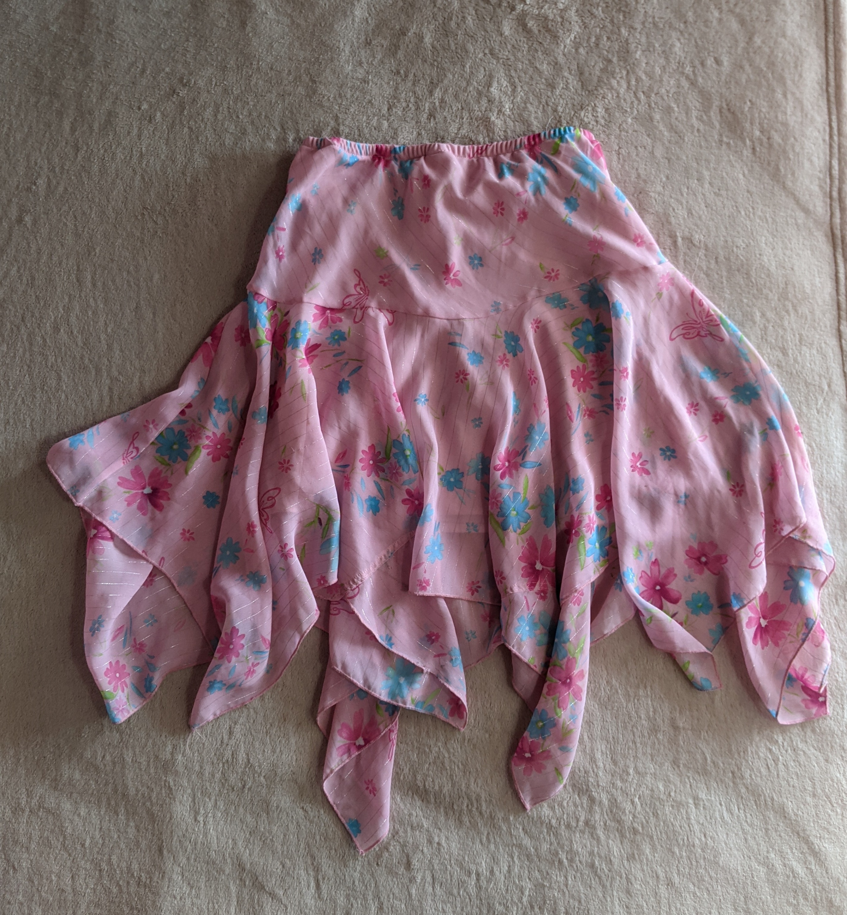 Pink Floral Asymmetrical Barbie Skirt - photo 2