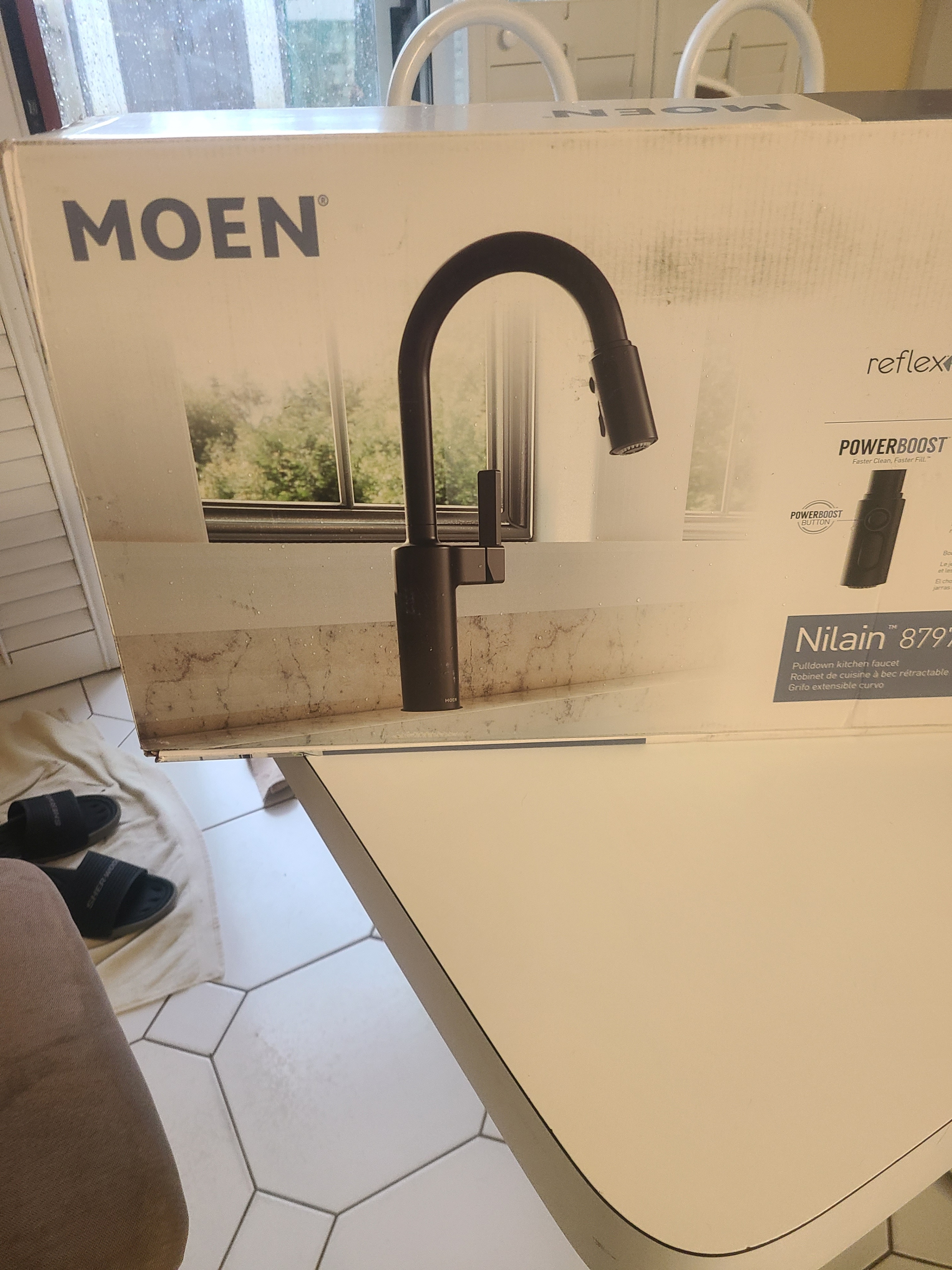 MOEN BLACK NILAIN SINGLE HANDLE PULL DOWN KITCHEN FAUCET - photo 5