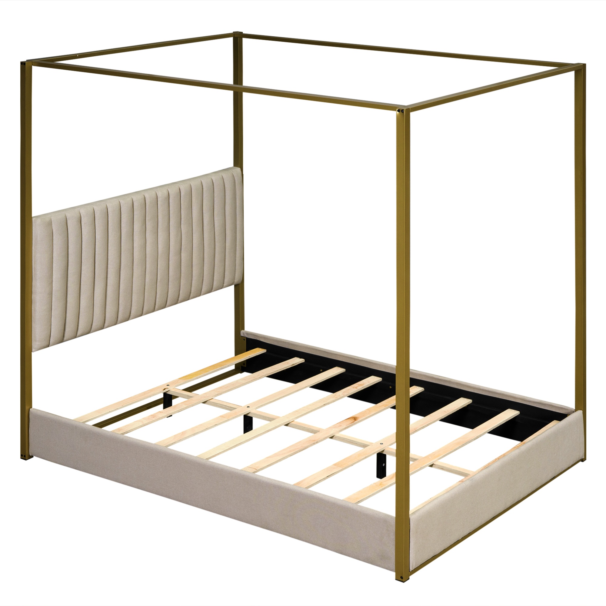 Modern Queen Velvet Upholstered Bed – Framed Luxury Design - photo 3