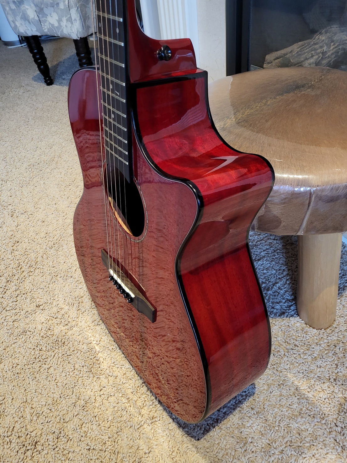 Minor Error-Top Solid Mahogany Acoustic Electric Guitar - photo 5