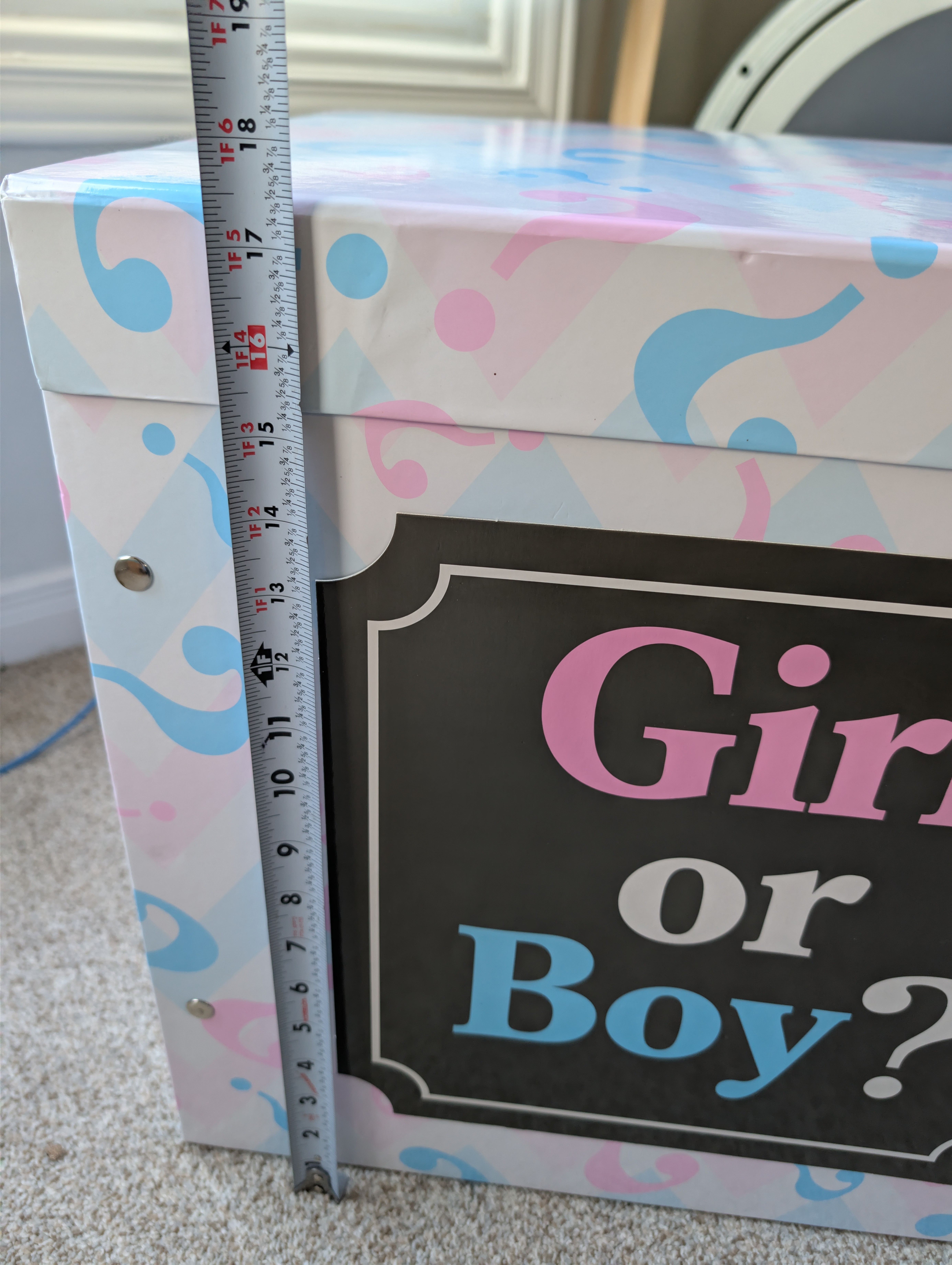 Gender Reveal Box (Boy or Girl, Large 17.5” Cube) - photo 4