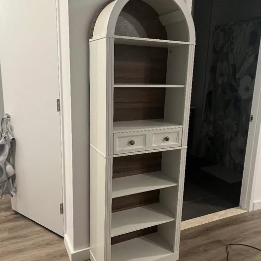 Tall Arch Bookshelf with Drawers - photo 3
