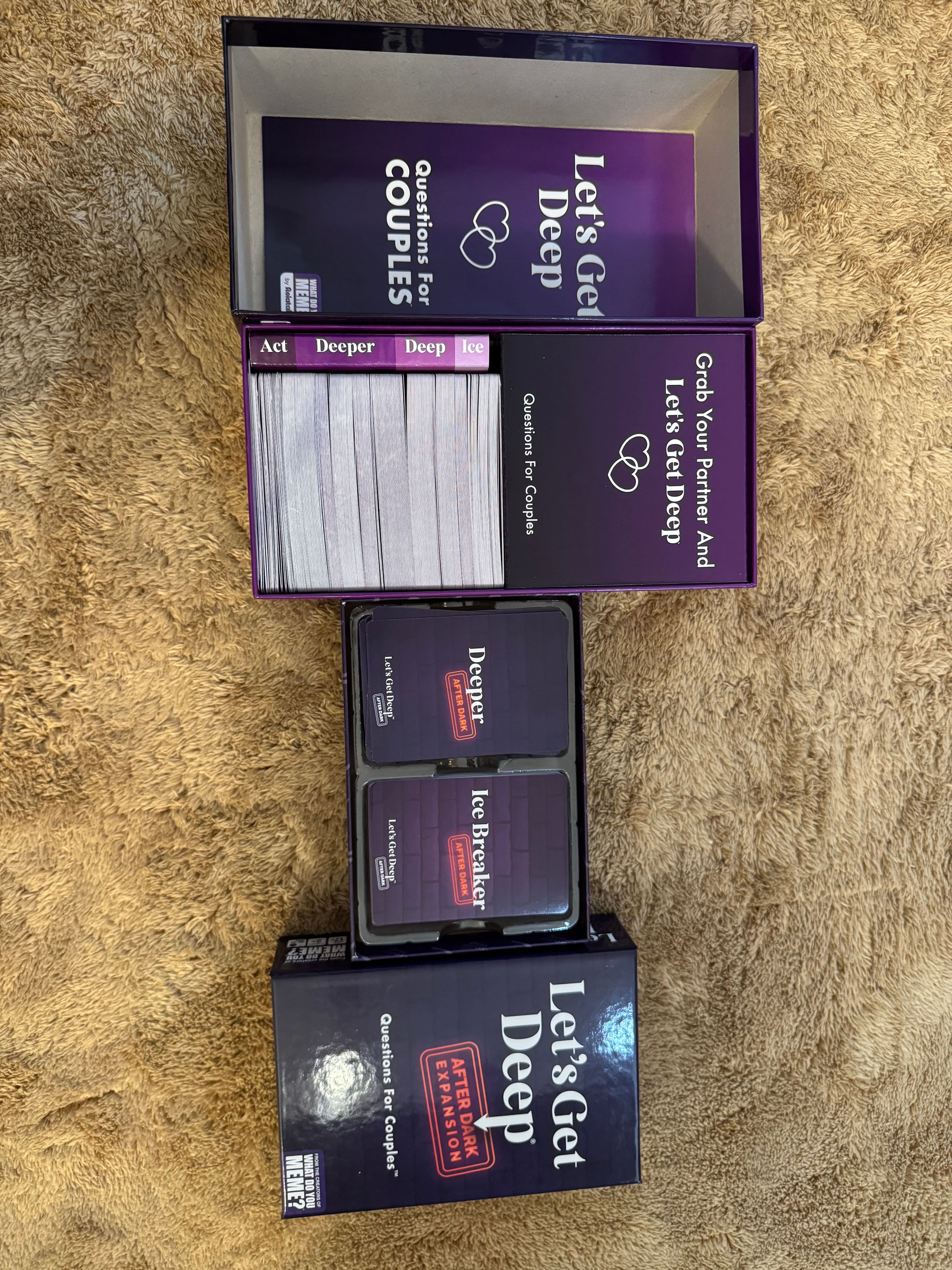 Let's Get Deep Couples Question Card Games with Expansion Pack - photo 2