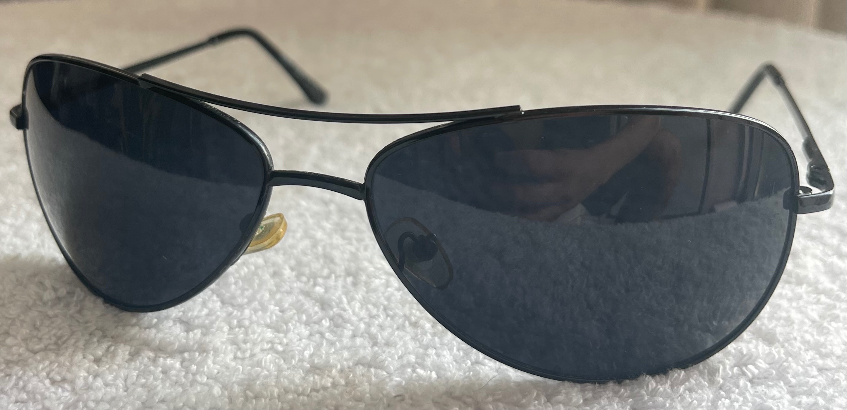 Vintage Ray-Ban Titanium Oval Sunglasses - Black (RB 8018) - photo 2