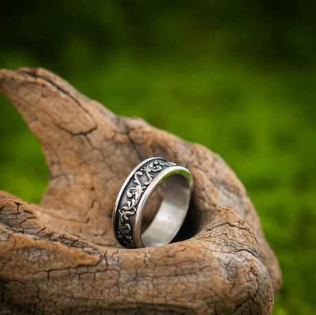 Ornate Silver Tone Ring - photo 2