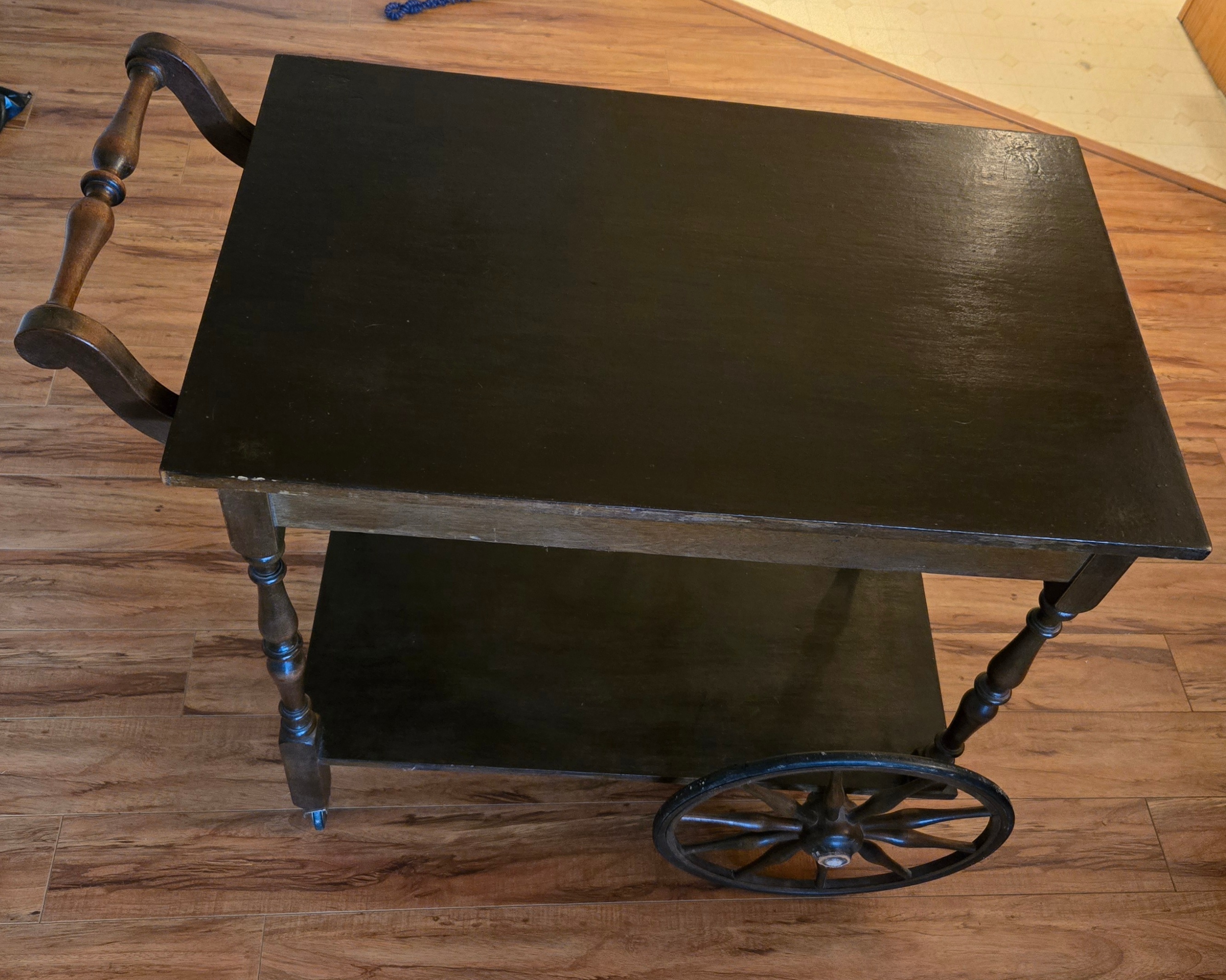 Antique 1920s Mahogany Tea Wagon
