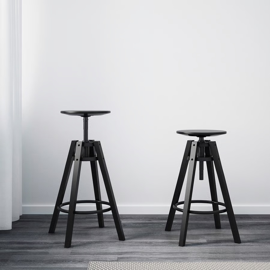 Dalfred Bar Stool - Black (Set of 2) - photo 3