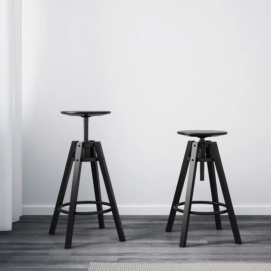 Dalfred Bar Stool - Black (Set of 2) - photo 3