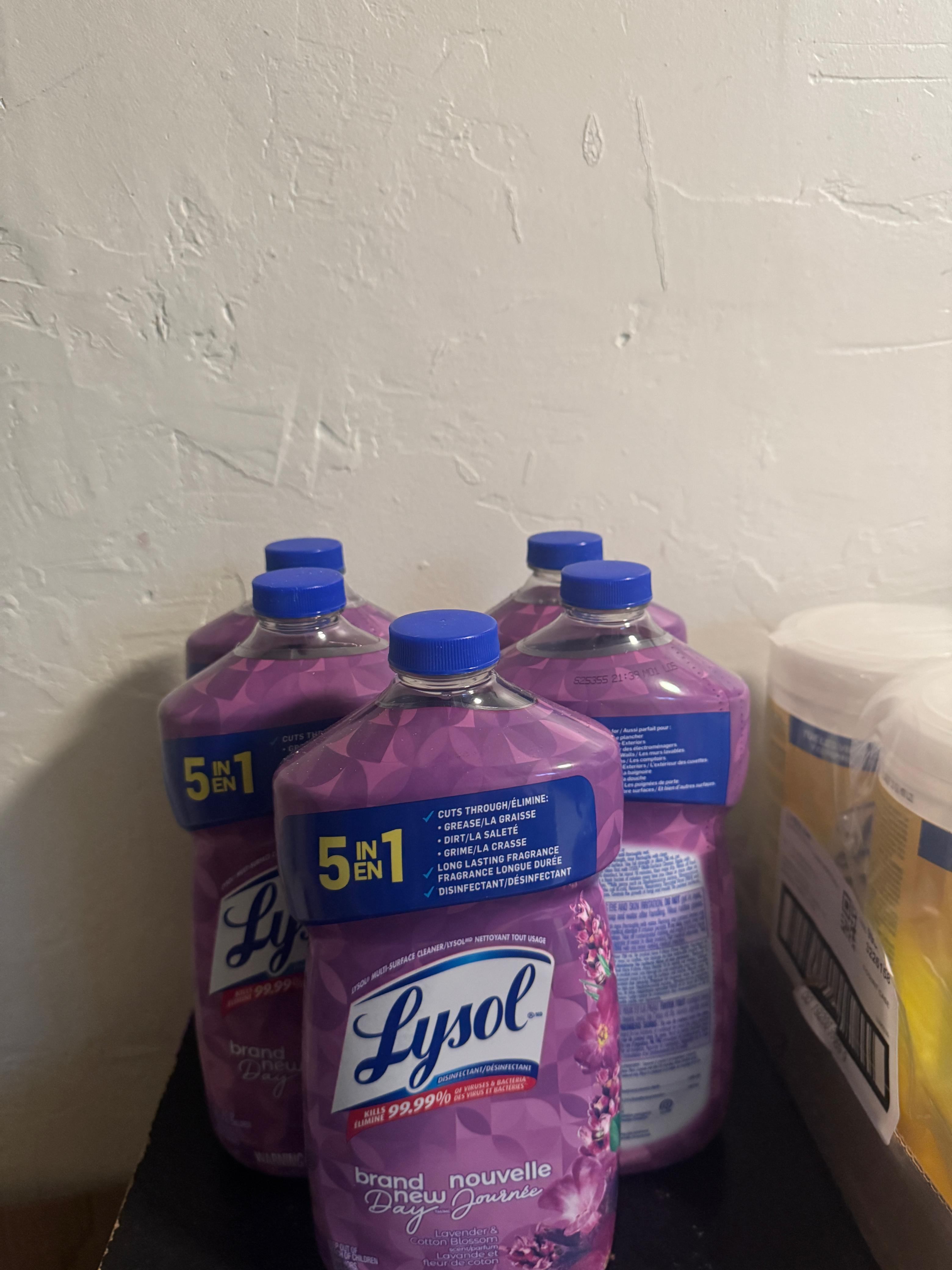 Lysol 5-in-1 Multi-Surface Cleaner - Lavender (5 Bottles)