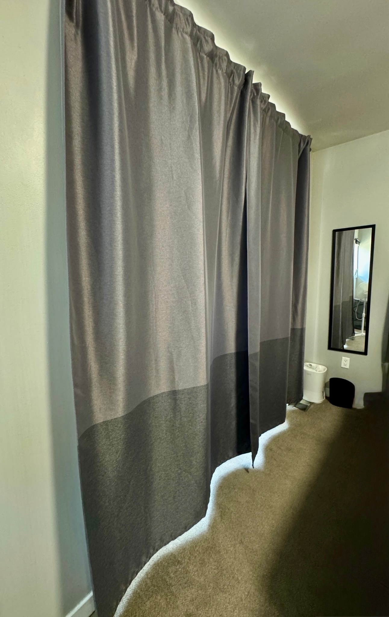 Two-tone grey blackout curtain & Two-tone blue blackout curtains - photo 2