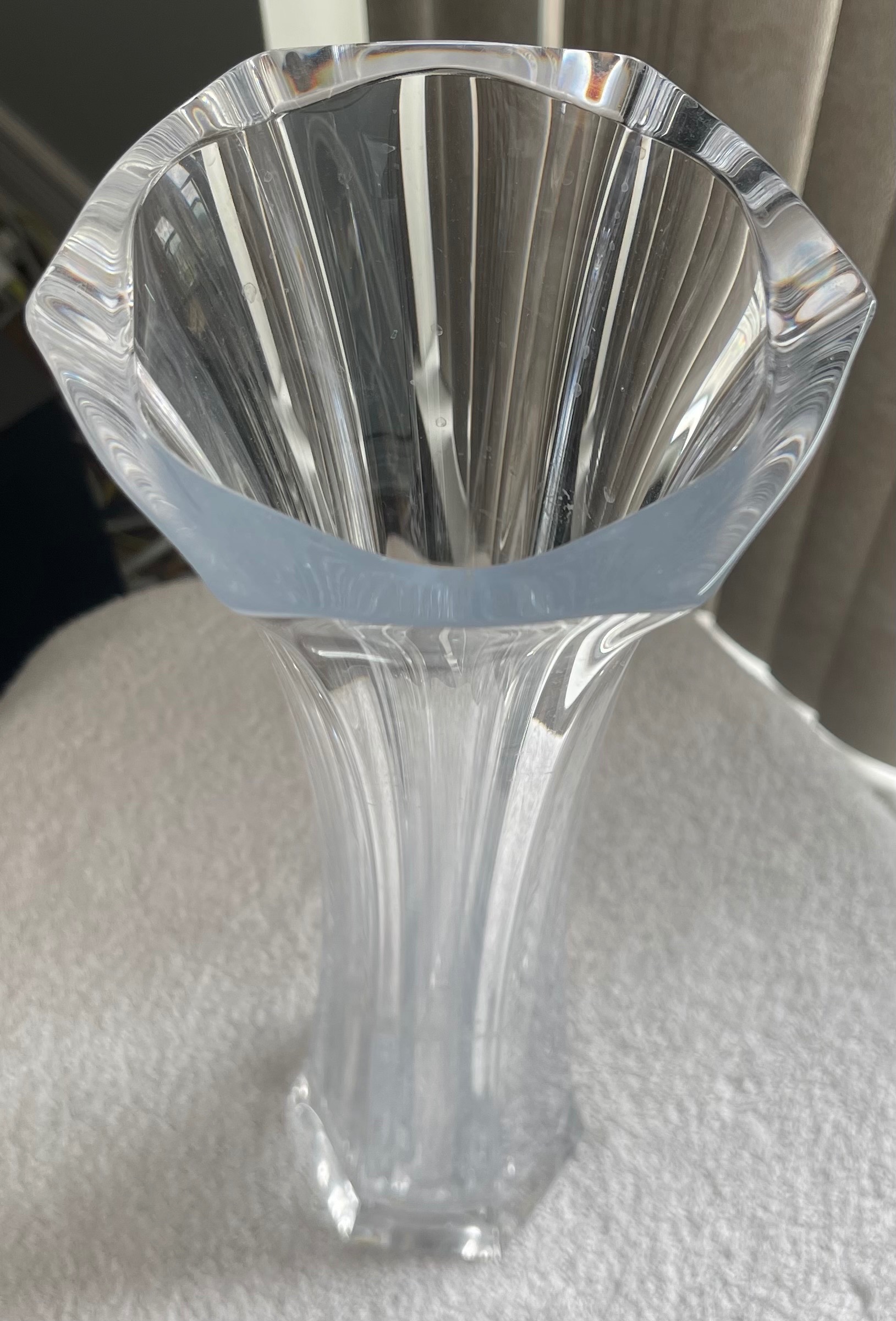 Huge 17.5” Signed Sèvres France Crystal Vase - photo 2