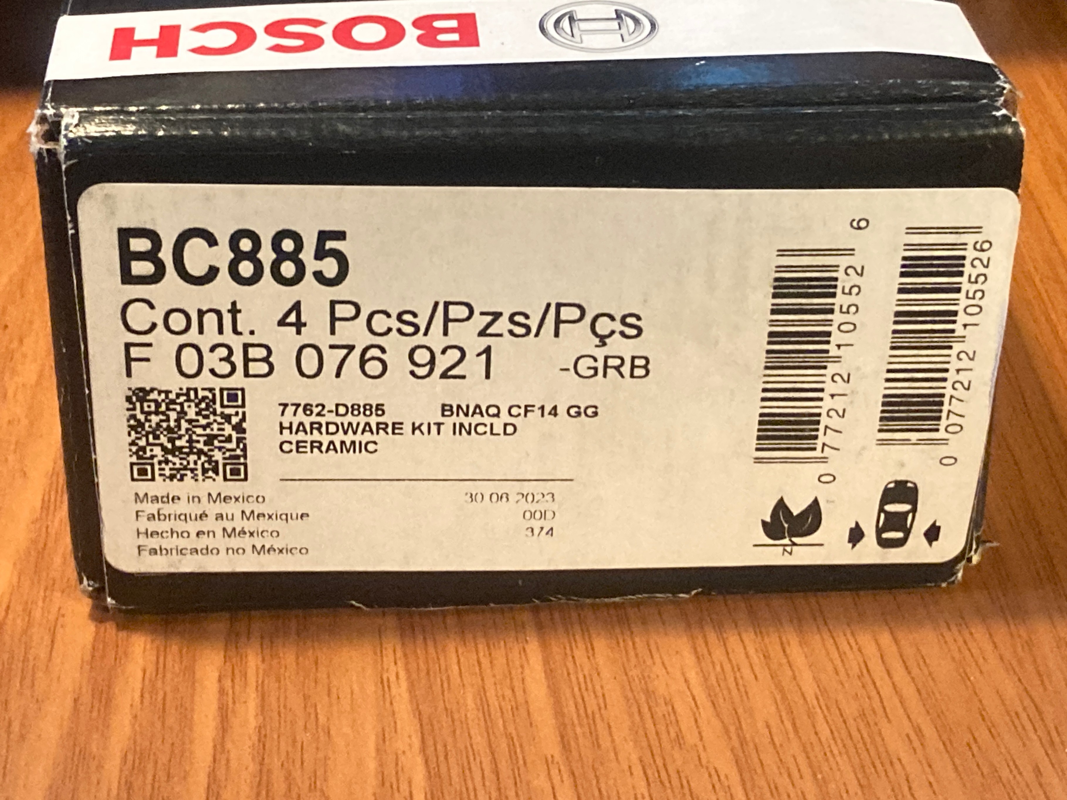 Bosch BC885 QuietCast Rear Brake Pads Camry Lexus Set - photo 3