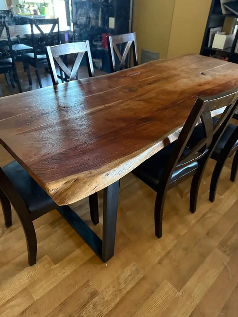 Solid black walnut wood dining table - photo 3