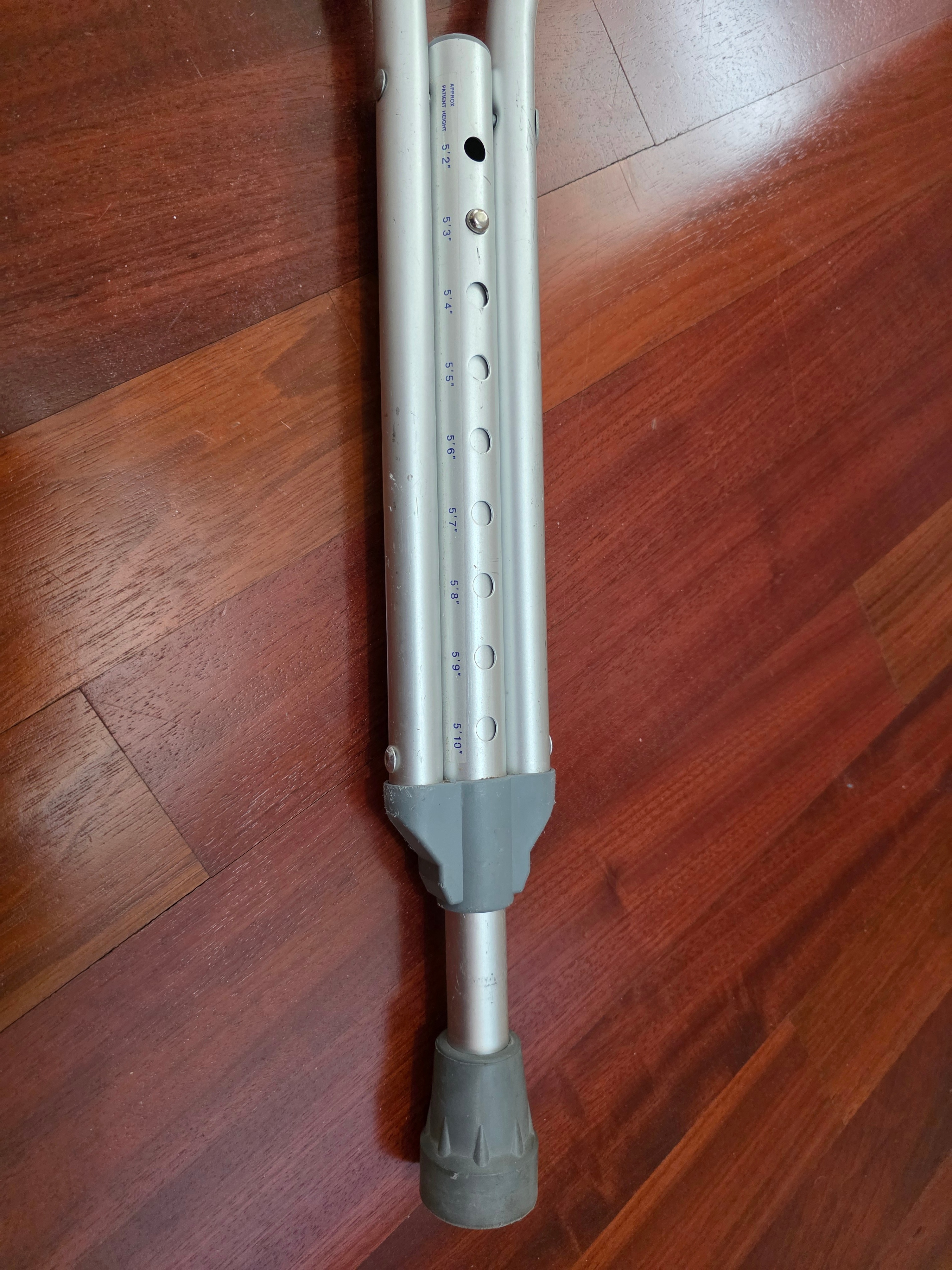 One Aluminum Height Adjustable Crutch - photo 2