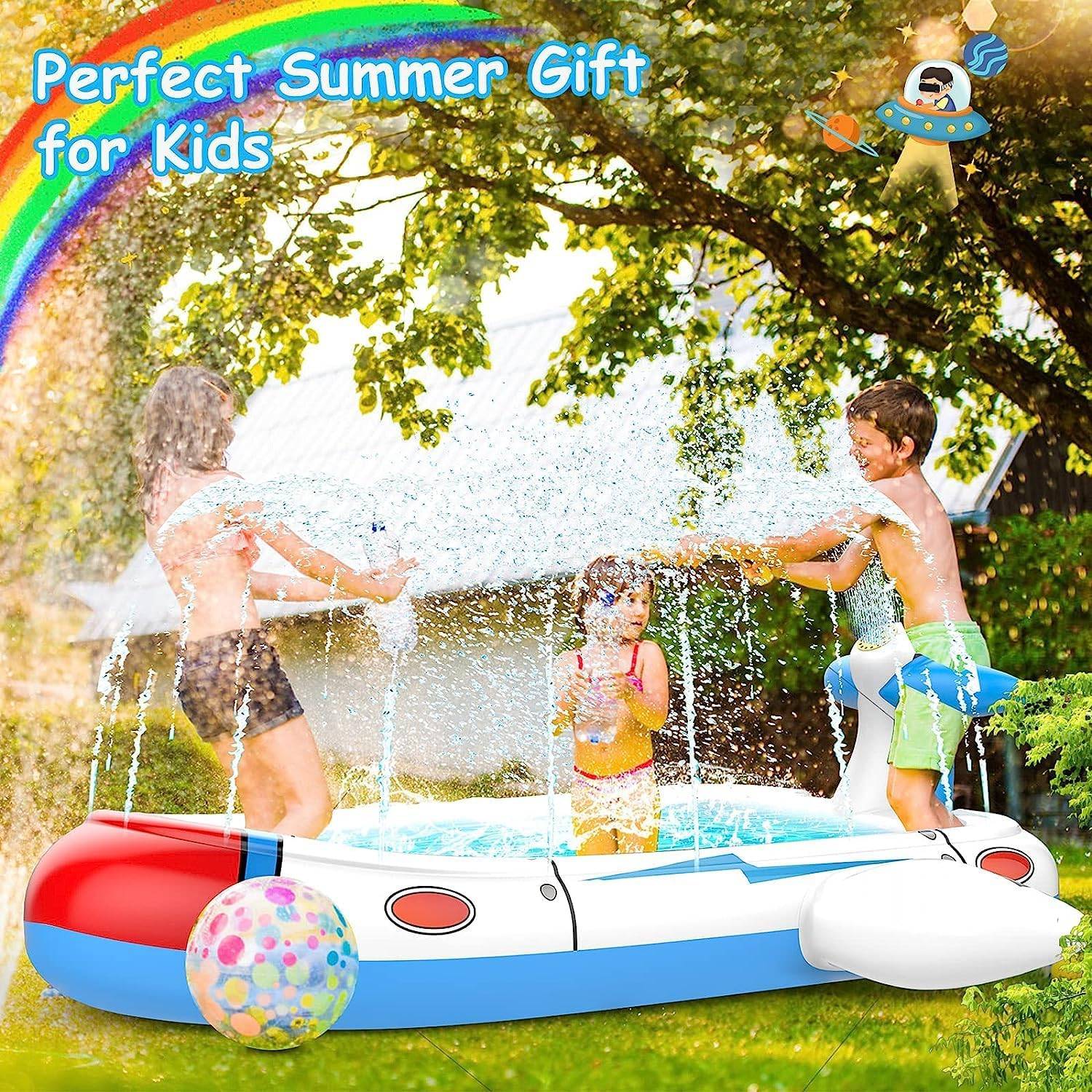 WELIN Splash Pad Sprinkler for Kids - 68" - photo 3