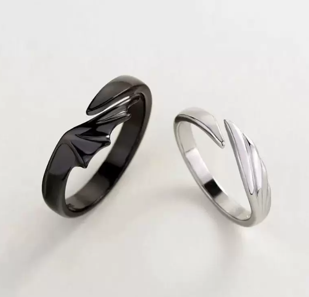 Angel & Devil Wing Couples Rings