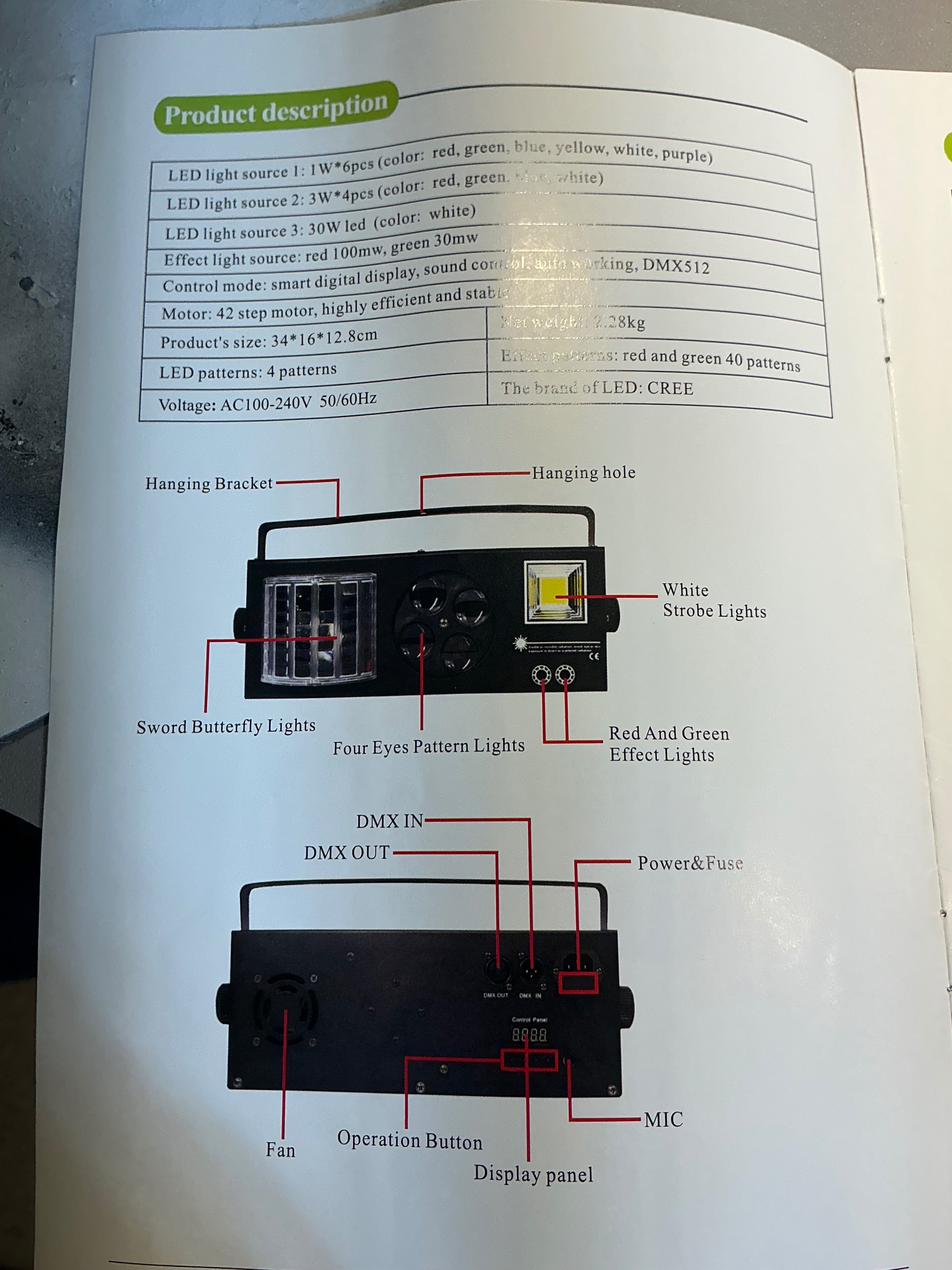 MARiGEL Stage Light with Remote - photo 2